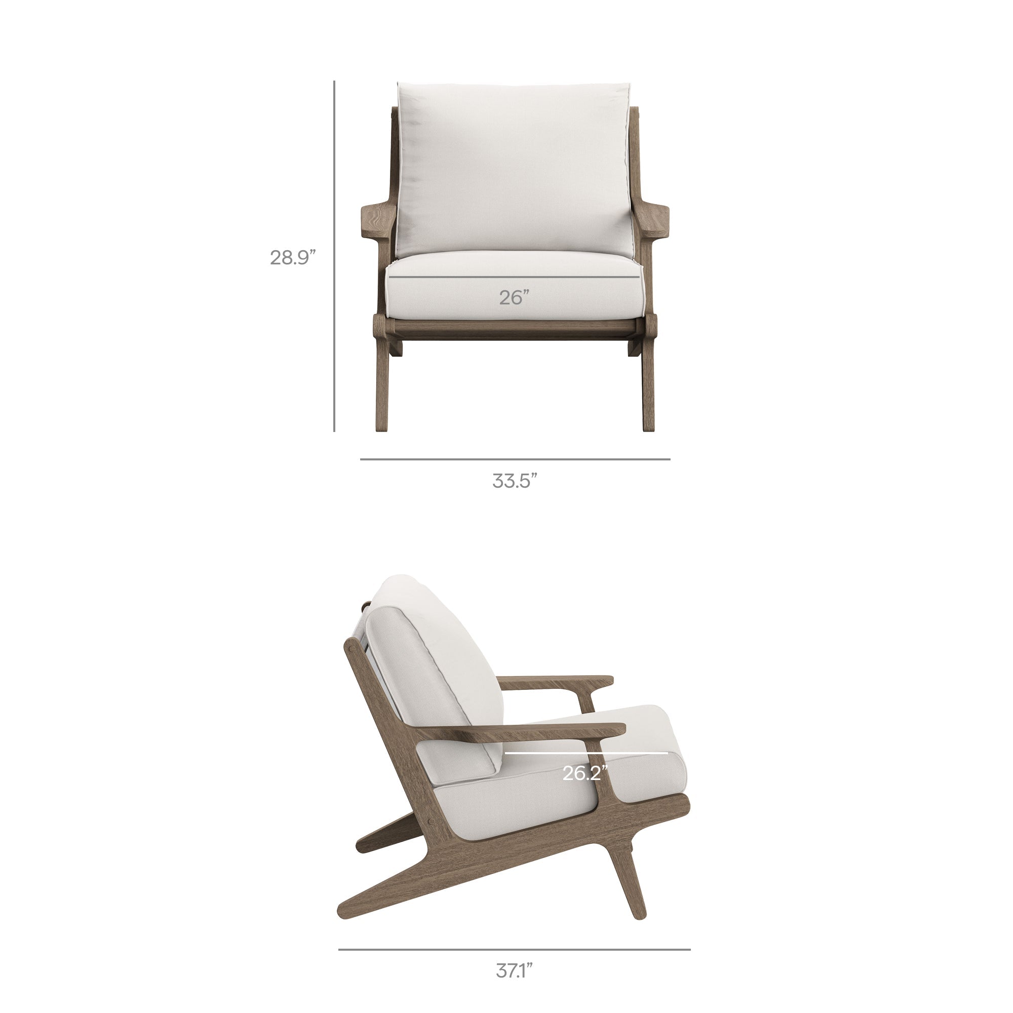 Saratoga 3-Piece Outdoor Patio Teak Wood Furniture Set