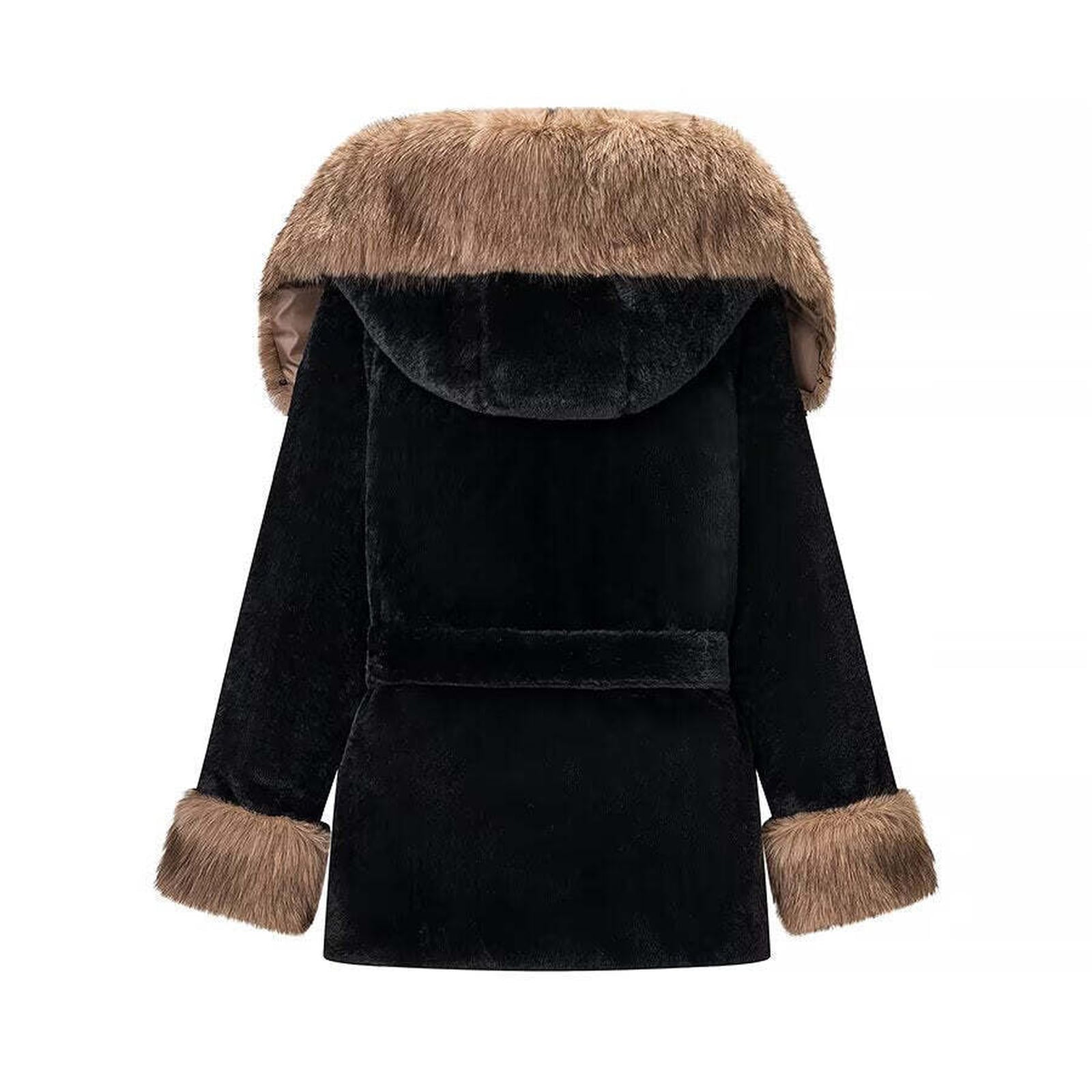 Fashionable Faux Fur Lined Cotton-Padded Coat for Women, Casual and Versatile