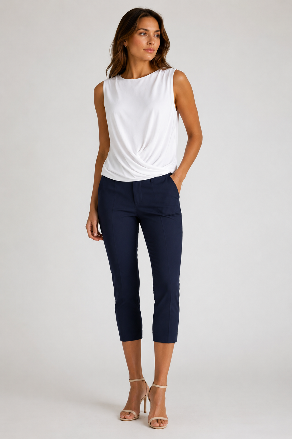 Easy Street Stretch Crop Chino Pant