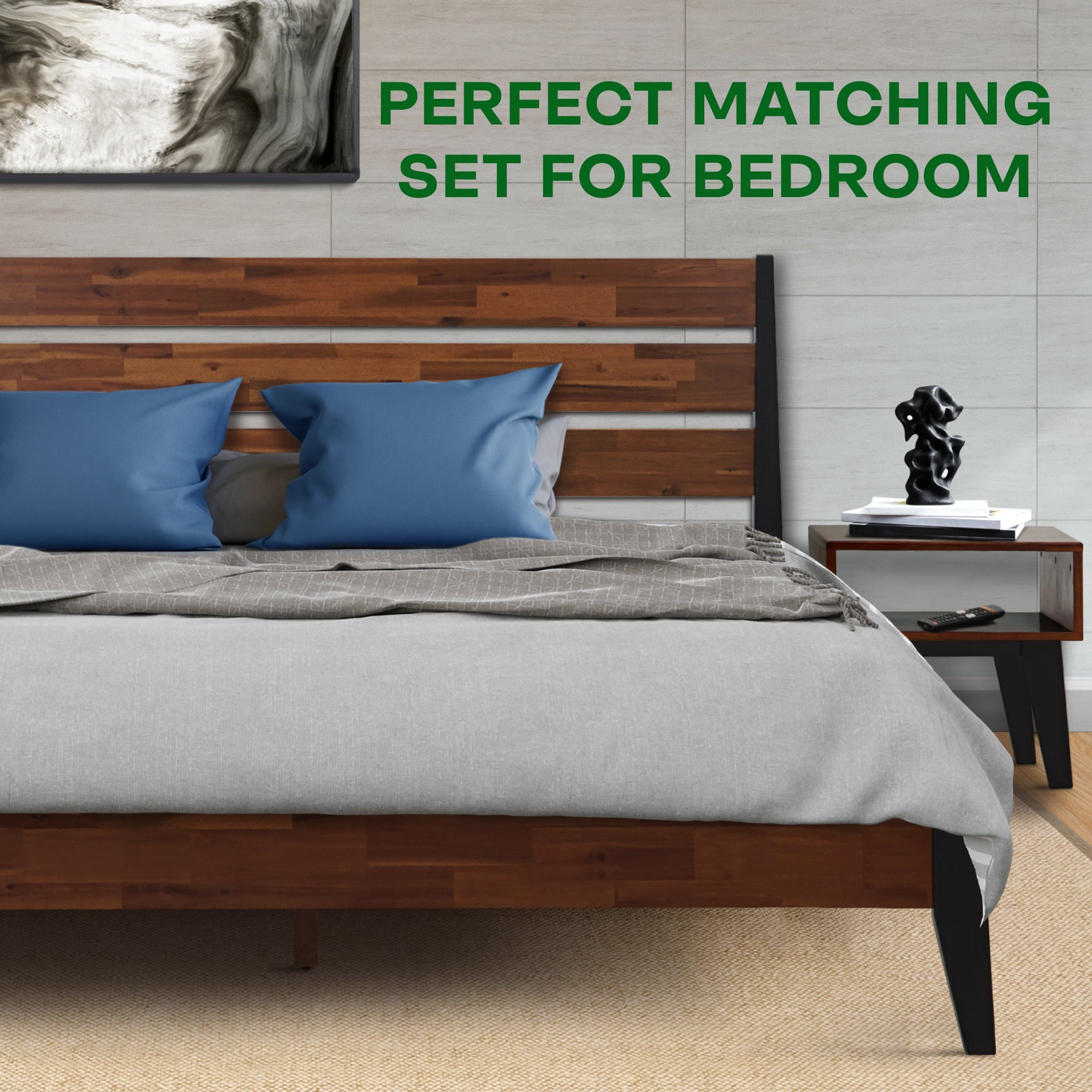 Emery Solid Wood Bed Frame