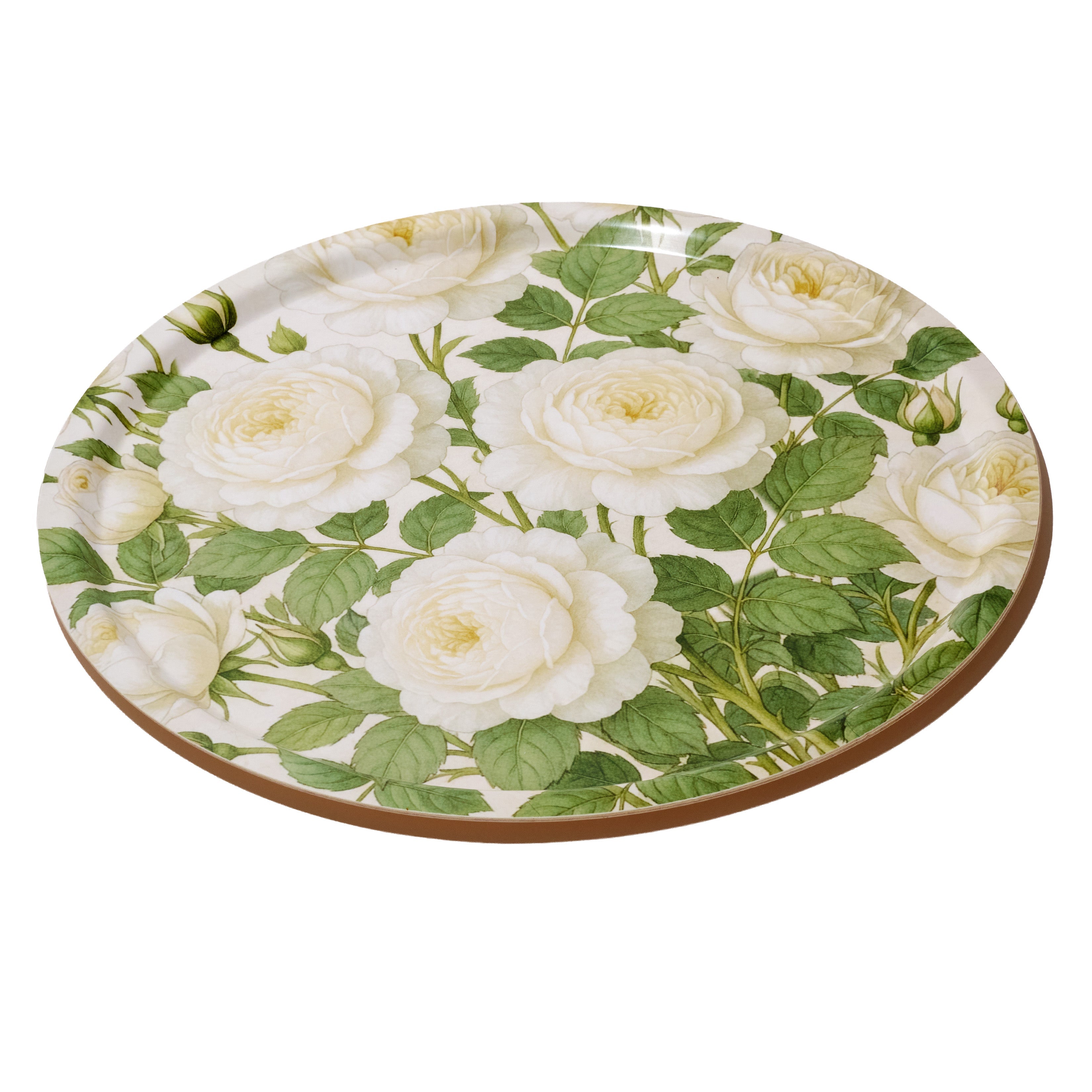 English Garden Birchwood Decorative Tray - Round - Large
