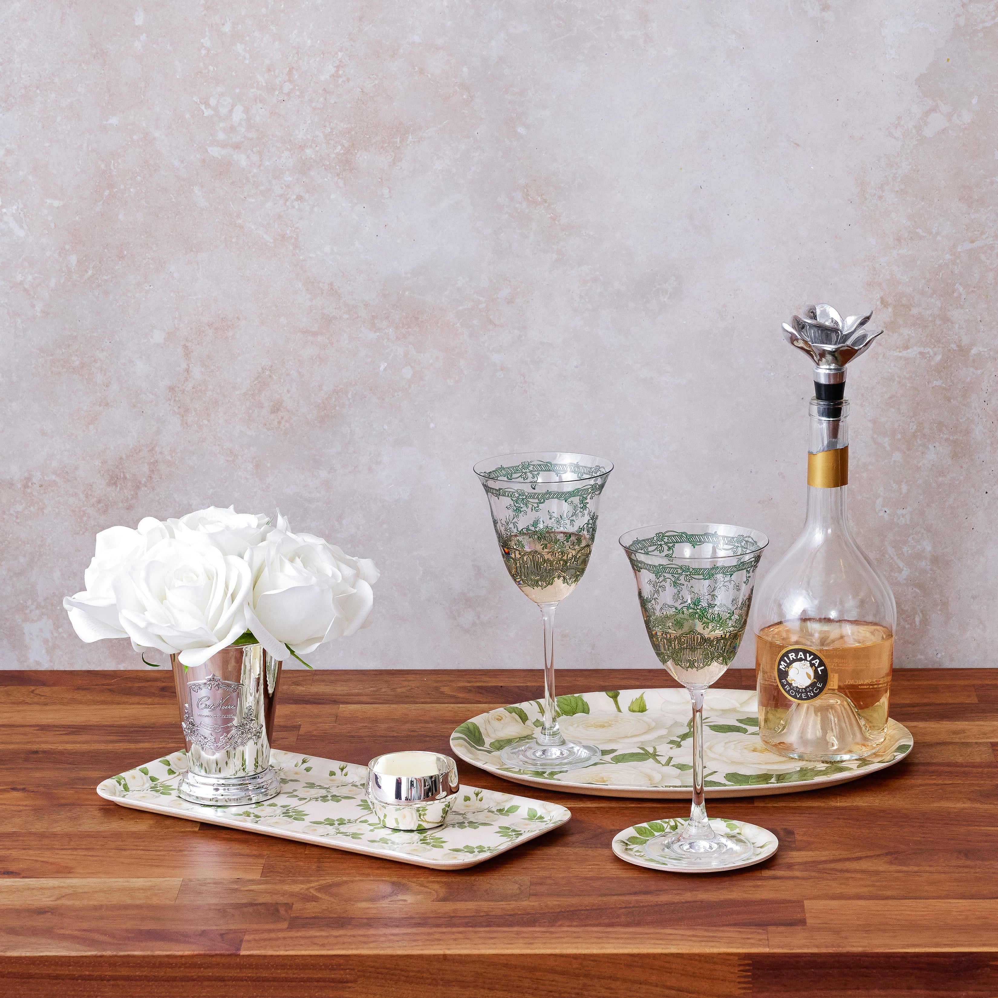 English Garden Narrow Birchwood Small Decorative Tray