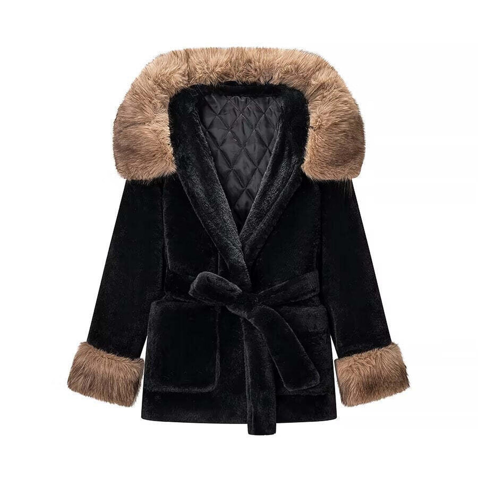 Fashionable Faux Fur Lined Cotton-Padded Coat for Women, Casual and Versatile