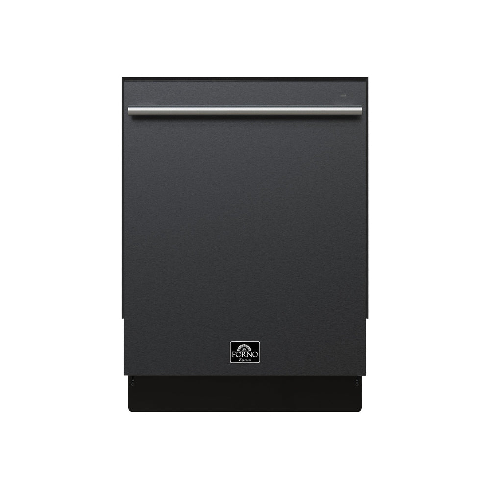 Forno Romano Espresso 24-Inch Built-In Dishwasher, Black Finish, Stainless Steel Tub, 49 dBA, Energy Star Certified