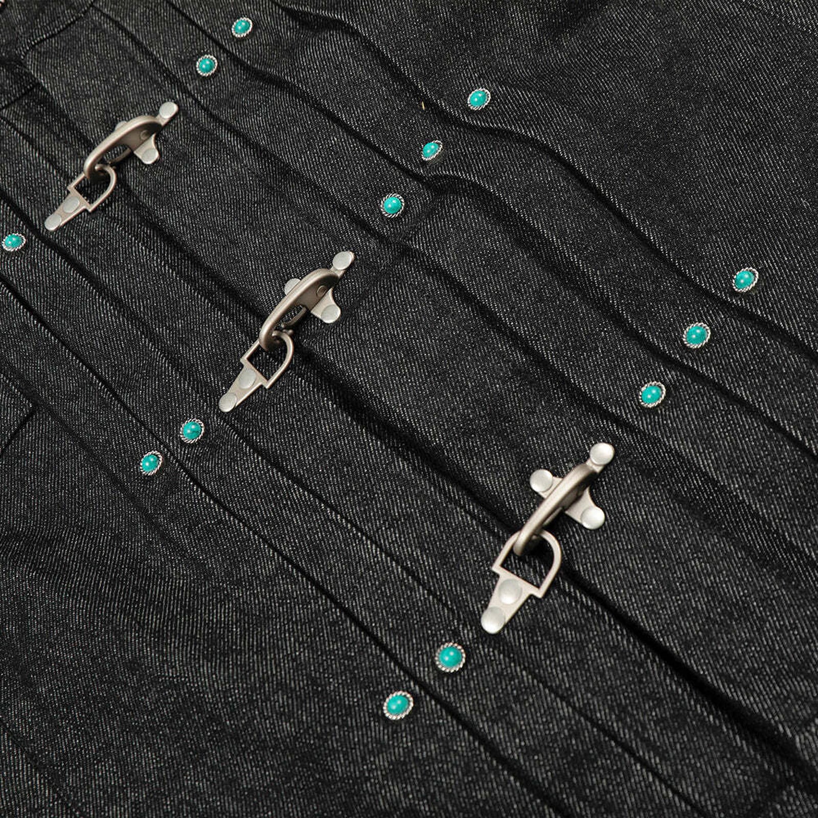 Cashmere lamb wool denim jacket
