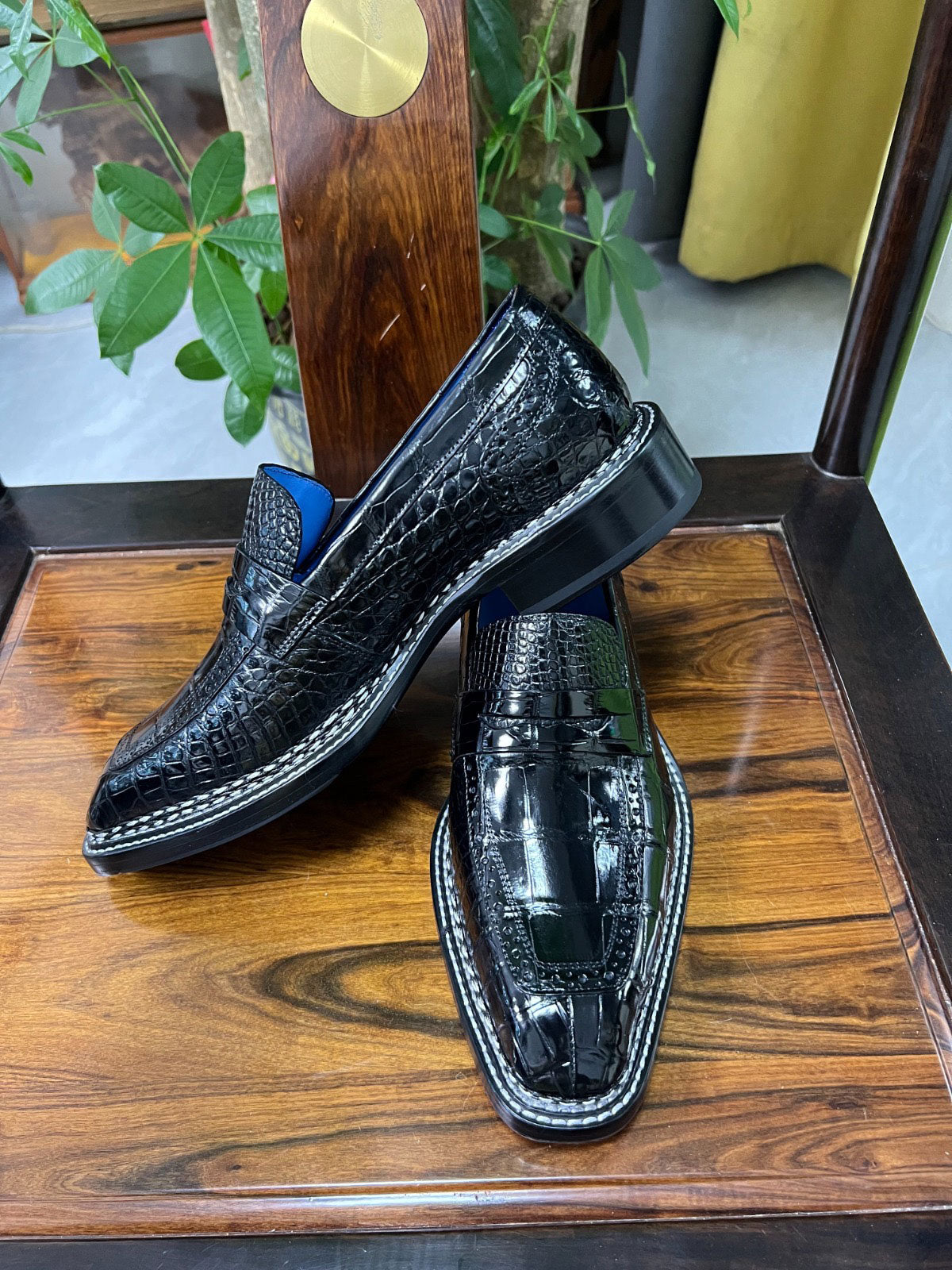 Maurice Fort Worth Alligator Loafer Black