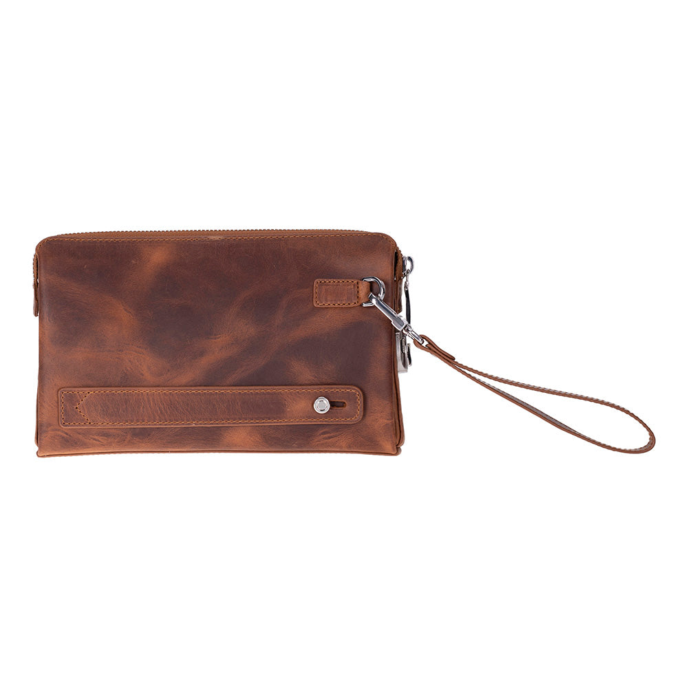 Lupus Leather Clutch Bag – Genuine Leather Wrist Clutch for Men & Women for Everyday Elegance | Minimal & Handcrafted