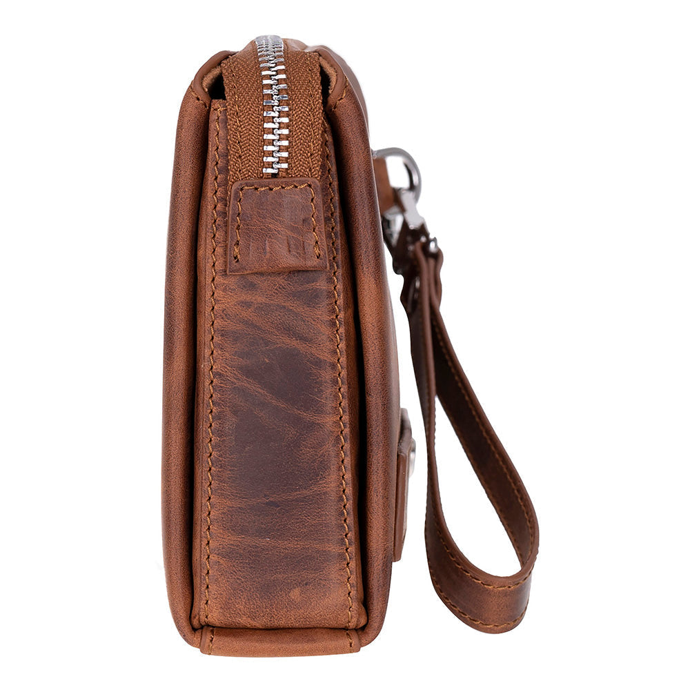 Lupus Leather Clutch Bag – Genuine Leather Wrist Clutch for Men & Women for Everyday Elegance | Minimal & Handcrafted