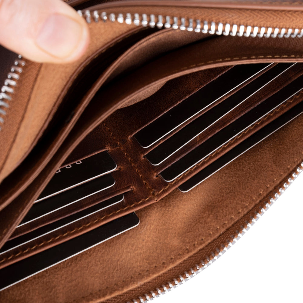 Lupus Leather Clutch Bag – Genuine Leather Wrist Clutch for Men & Women for Everyday Elegance | Minimal & Handcrafted