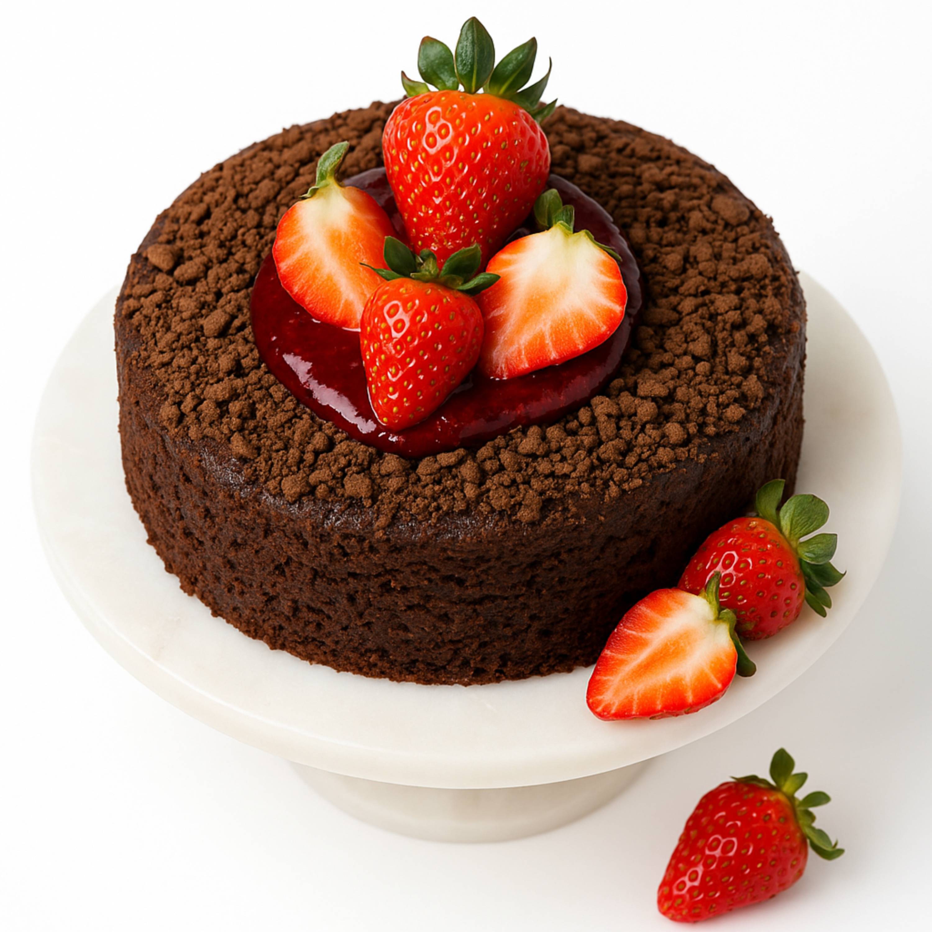 Andy Anand Gluten-Free Chocolate Strawberry Cake, 9-Inch, 2.5 lb – Freshly Baked Handcrafted for All Ages, Birthday & Celebration Gift Box