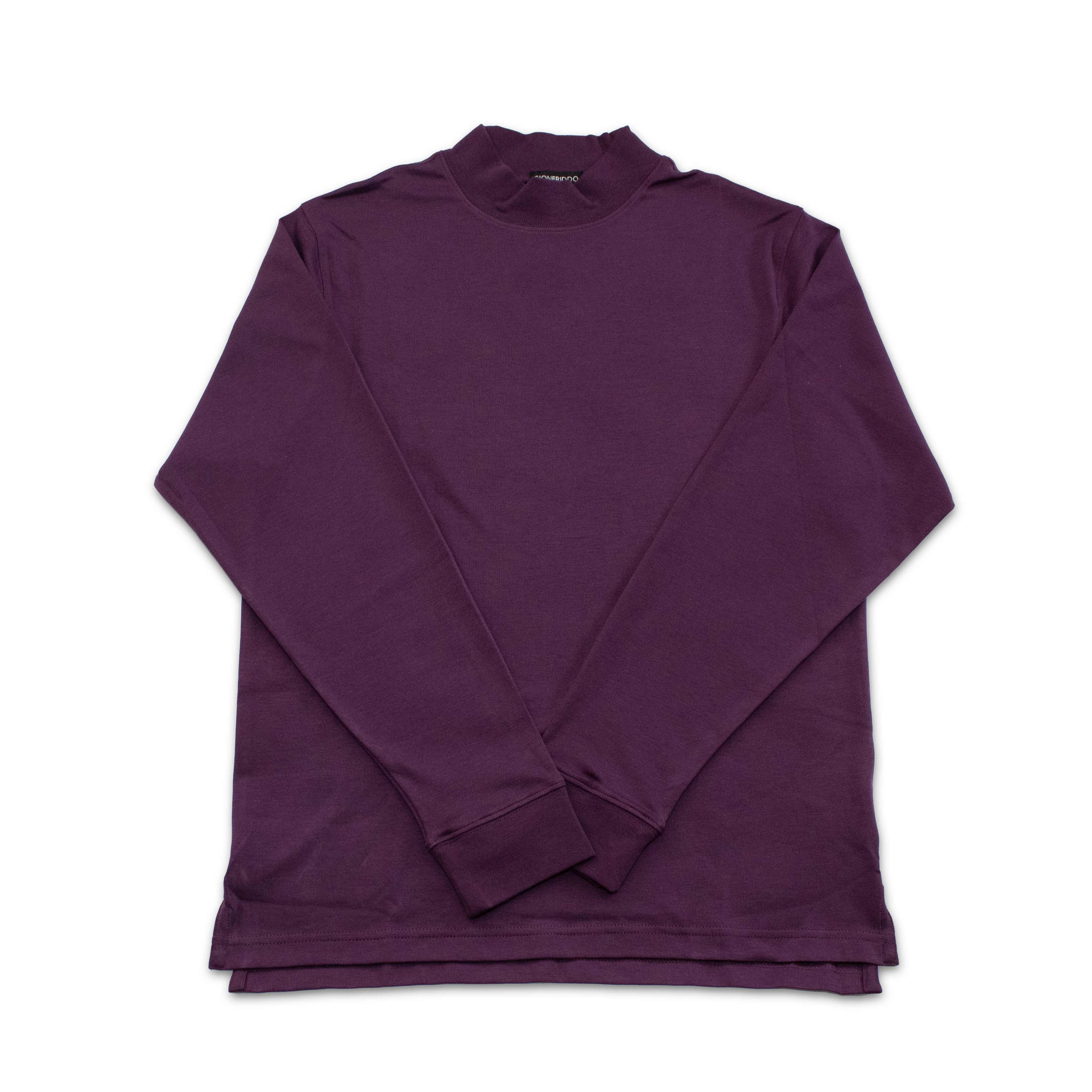 100% Pima Cotton Mock Neck Long Sleeve Shirt