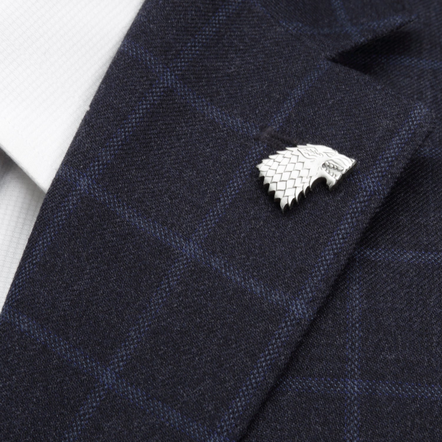 Game of Thrones Stark Direwolf Antiqued Lapel Pin
