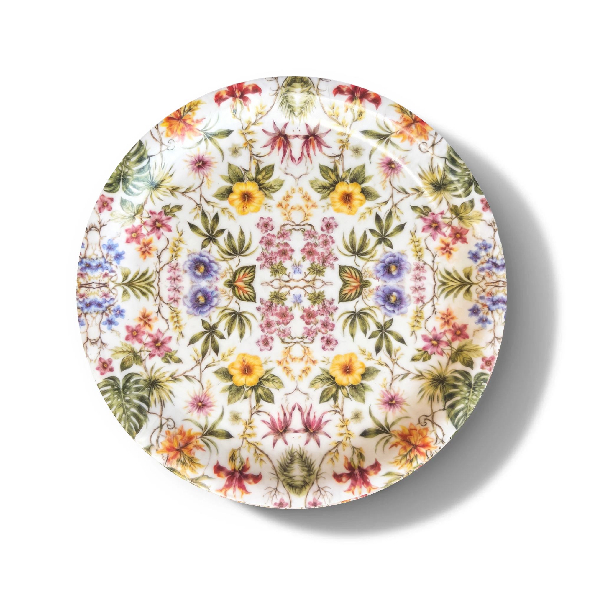Garden of Tropics Decorative Birchwood Tray - Mini Round - Set of 2