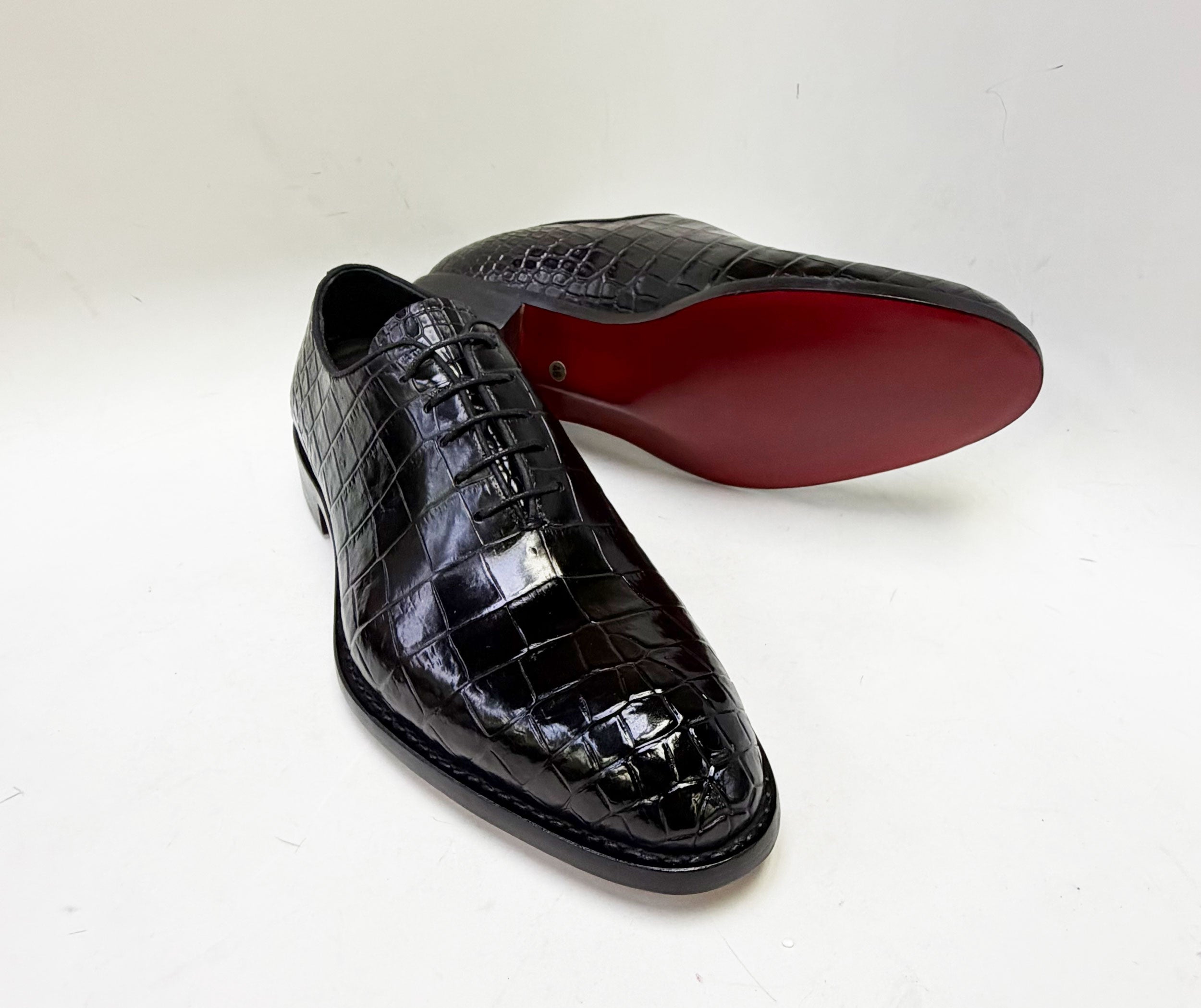 Maurice Georgia Alligator Oxford - Black