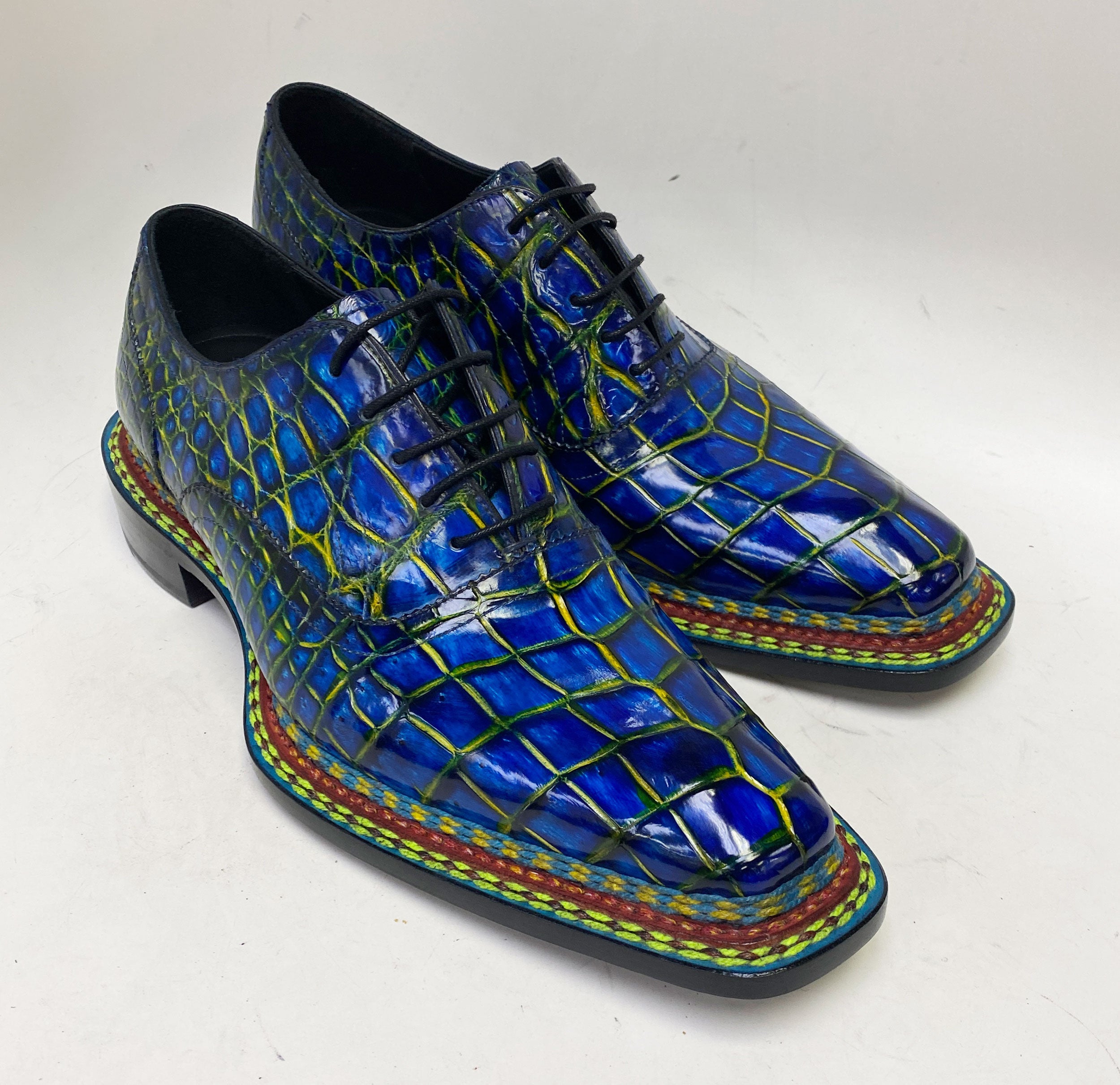 Maurice Ghost II Alligator Oxford - Navy