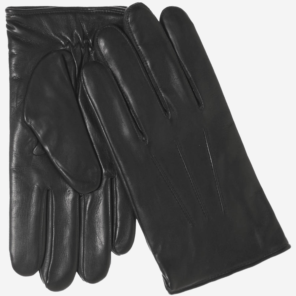Giovanni (black) - Classic Italian lambskin leather gloves with cashmere lining & touchscreen feature