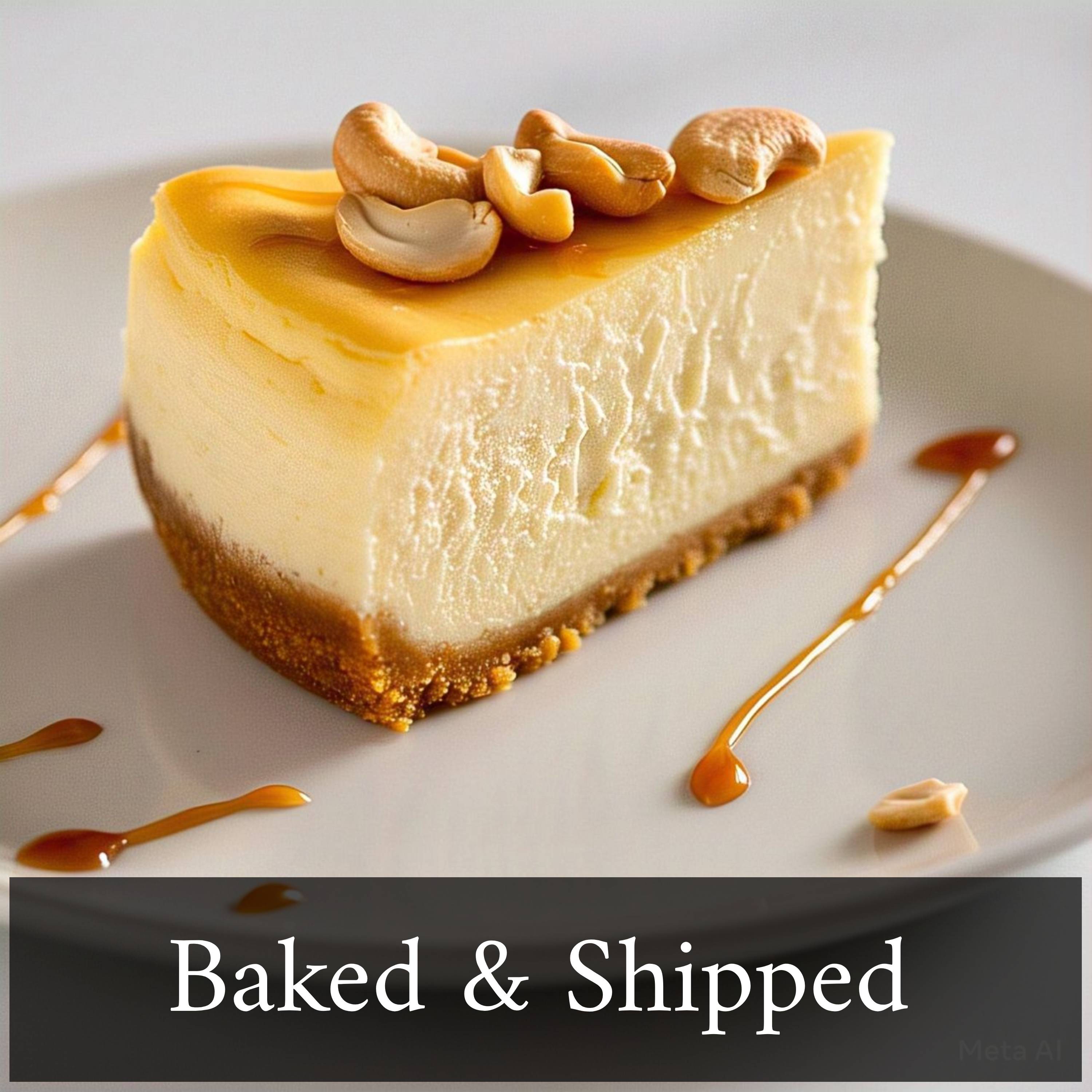 Andy Anand Sugar-Free & Gluten-Free Caramel Cashew Cheesecake, 9-Inch – Diabetic-Friendly, Real California Cream Cheese, Birthday Gift Box