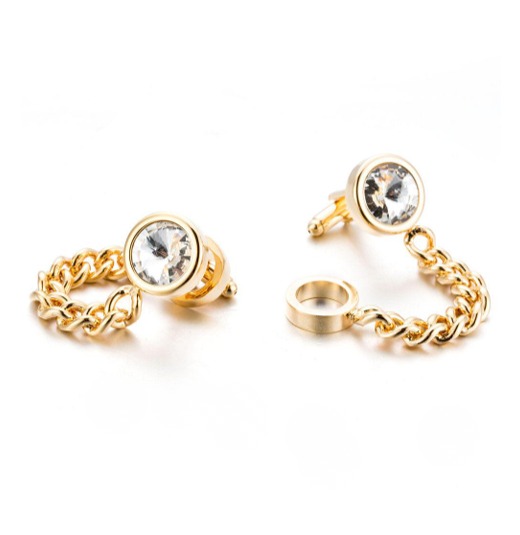 The Opulent Chain Crystal Cufflinks
