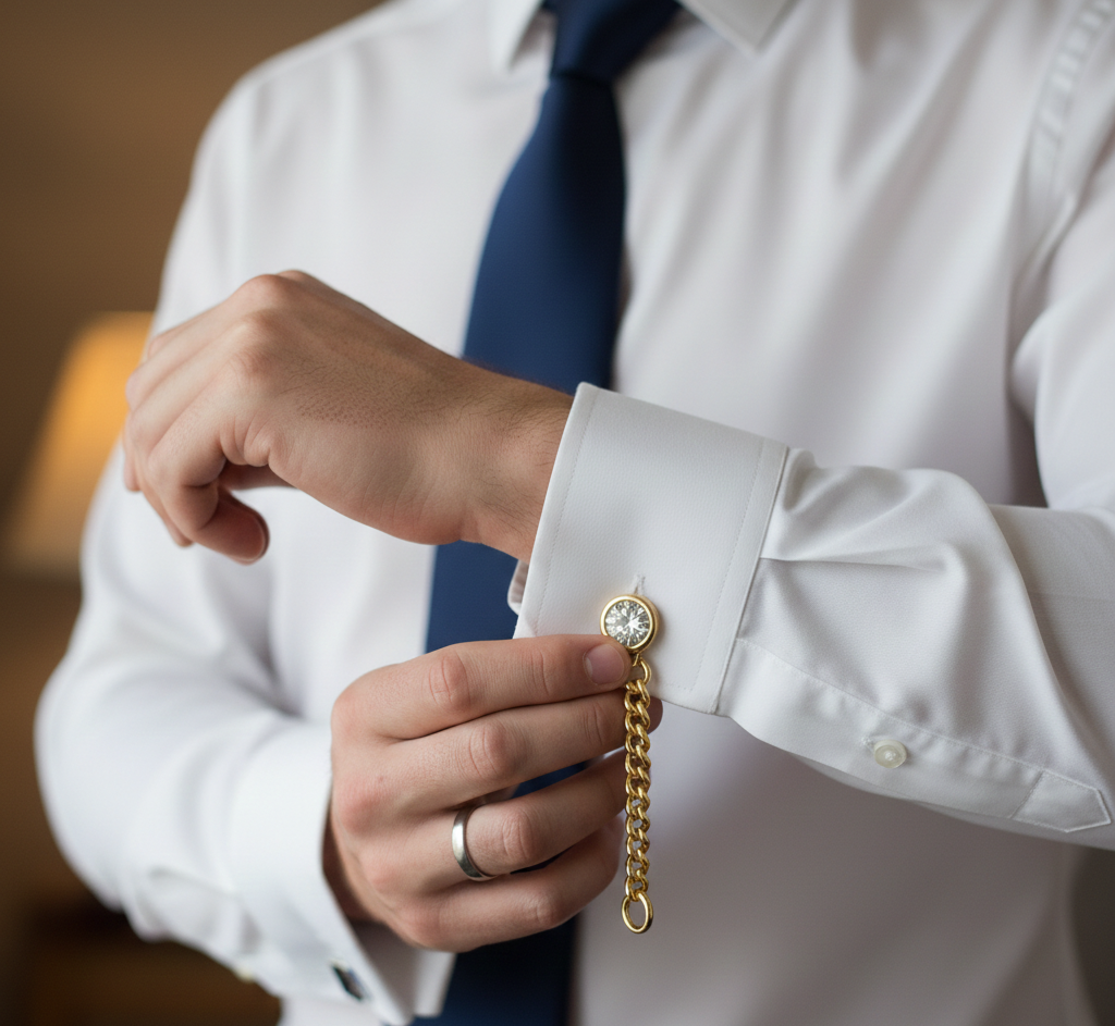 The Opulent Chain Crystal Cufflinks