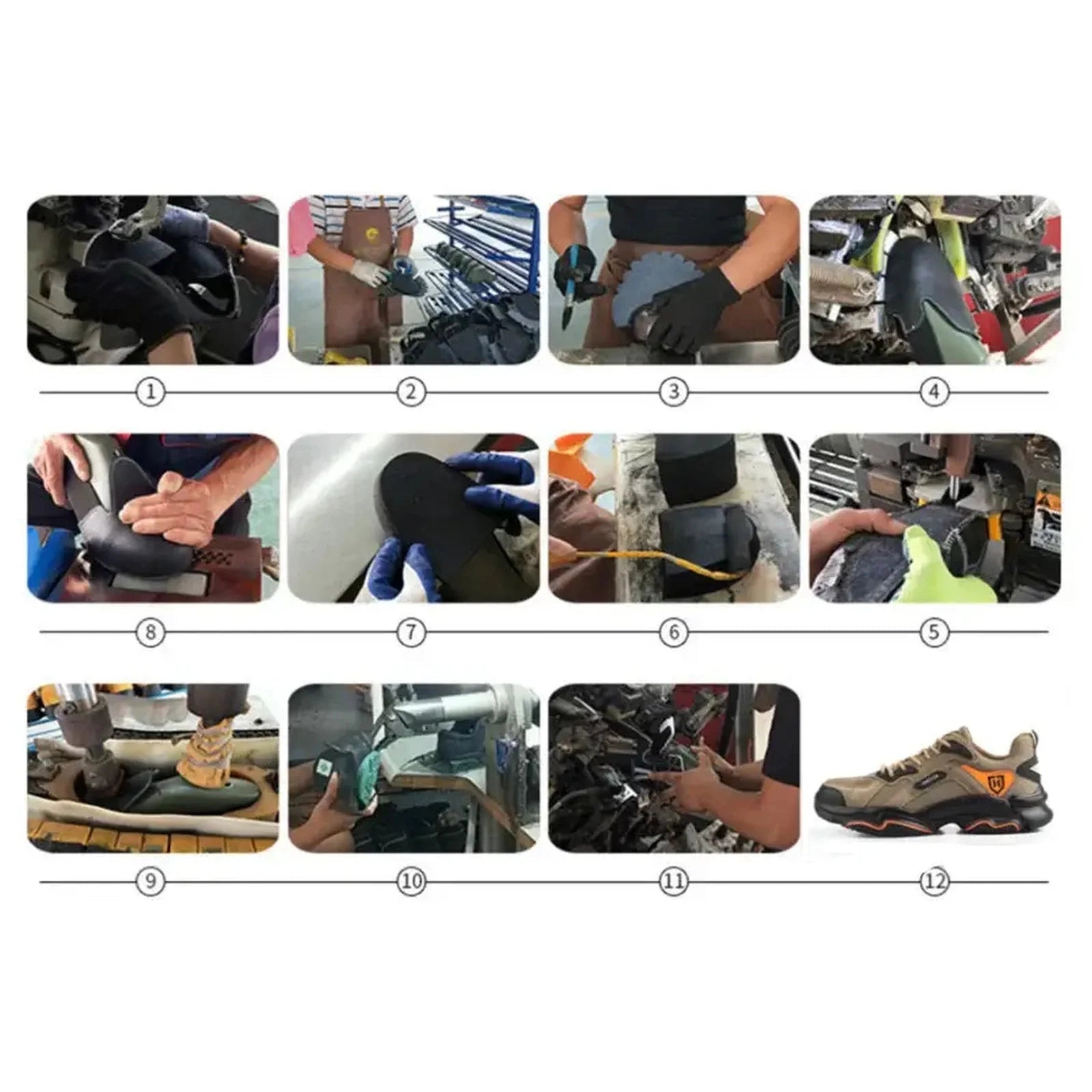 Anti-smashing Anti-puncture Work Safety Shoes Men Genuine Leather Non-slip Wear-resistant Breathable Military Tactical Boots