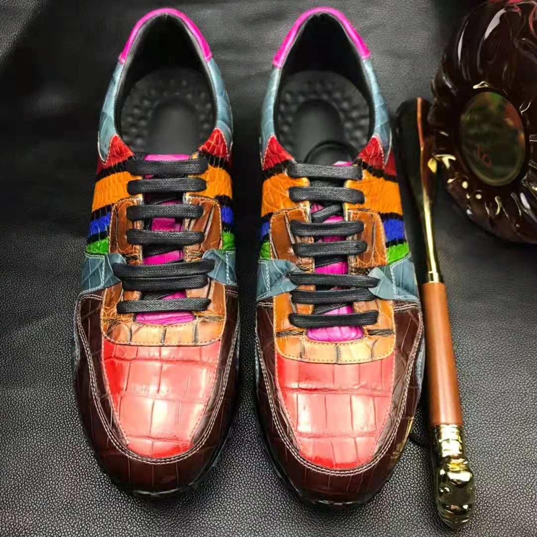 DON JOHN Crocodile Rainbow Sneakers Men's