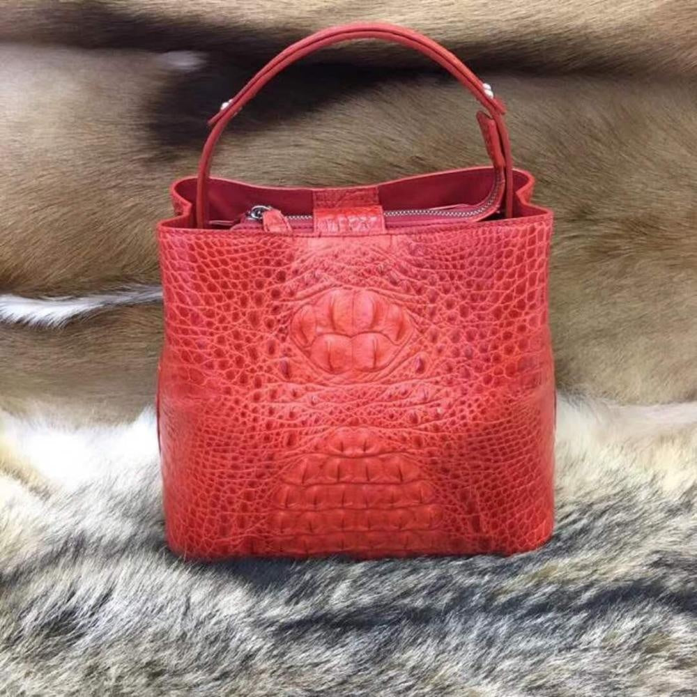 Handmade Crocodile Handbag Shoulder Bag Women's