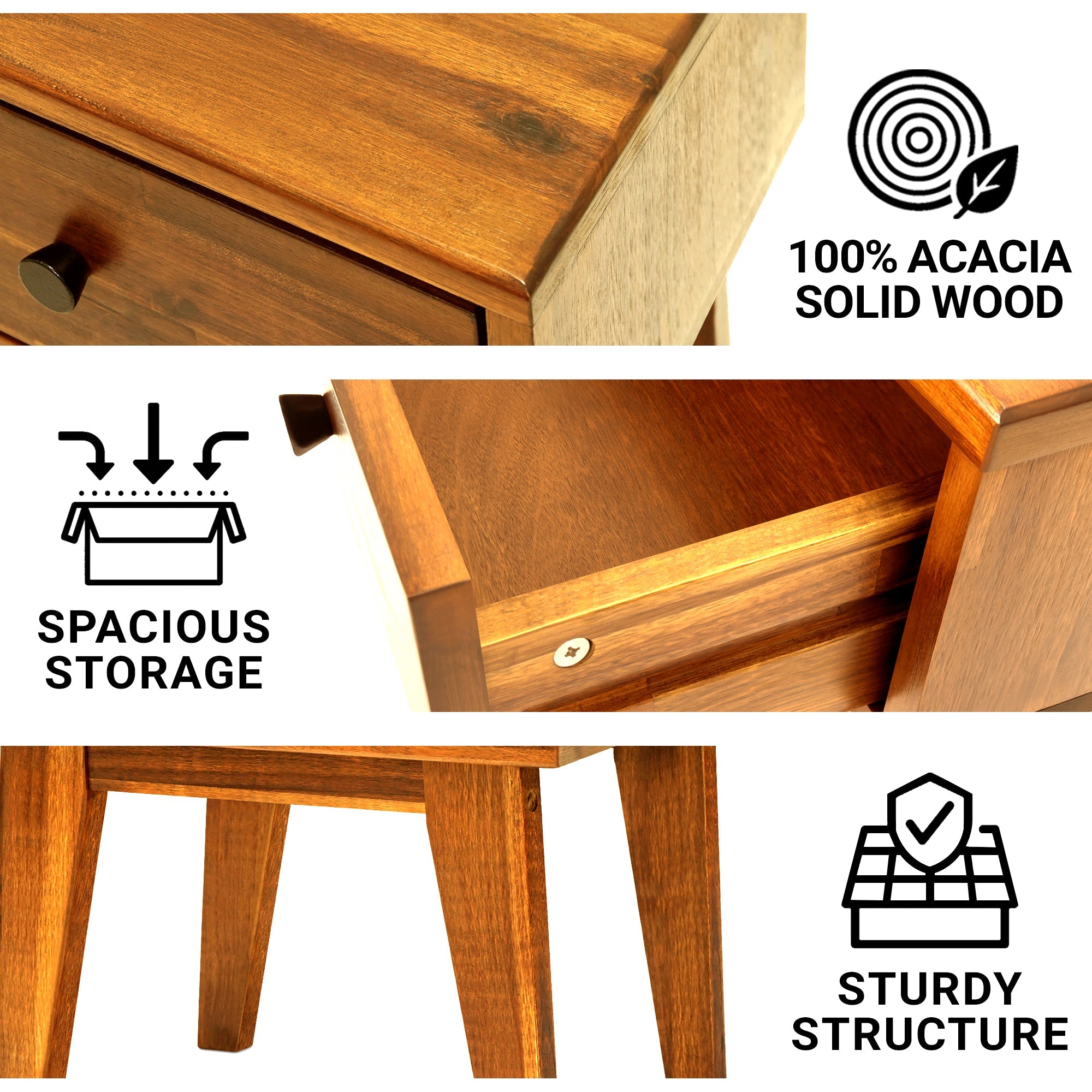 Sofia Solid Wood Nightstand