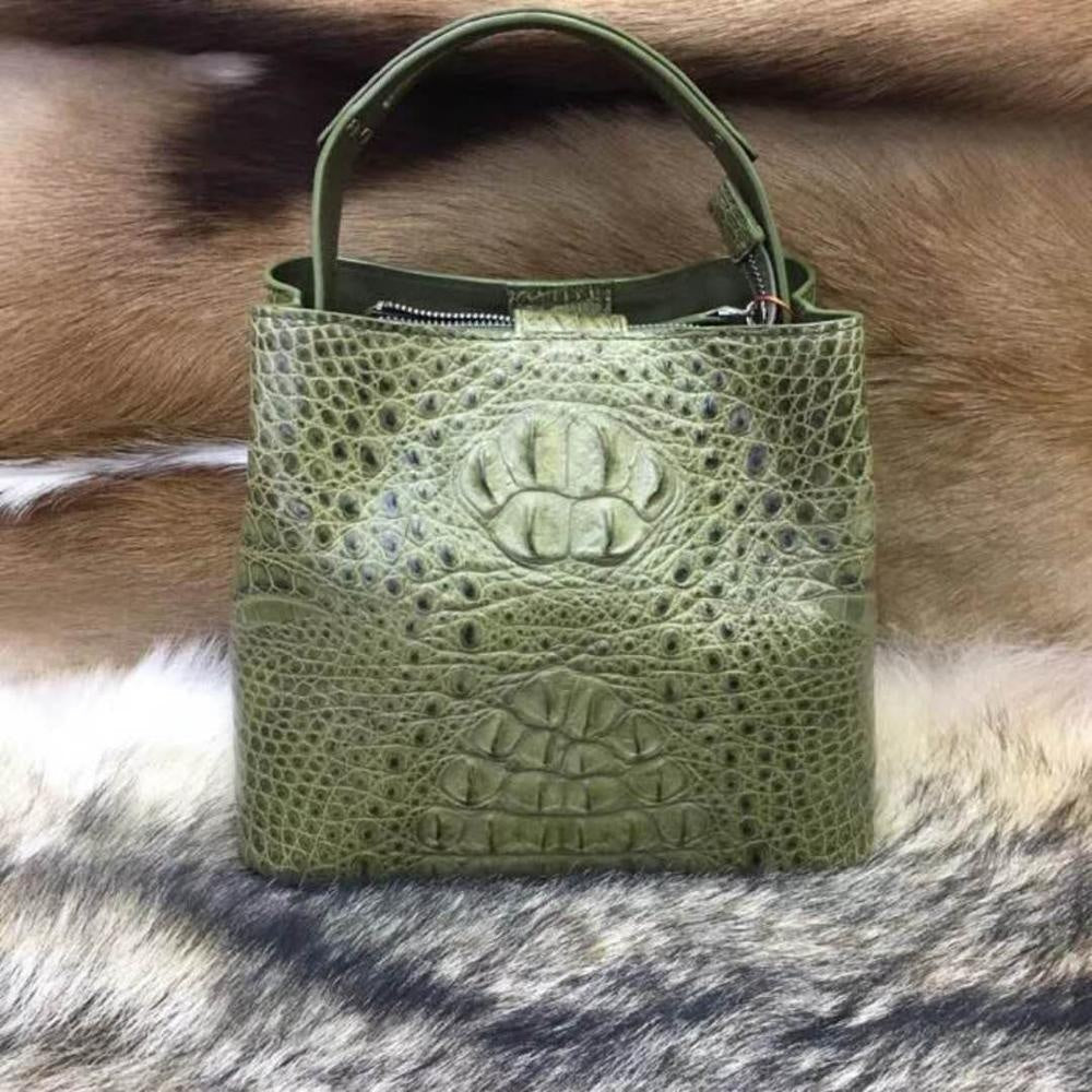 Handmade Crocodile Handbag Shoulder Bag Women's