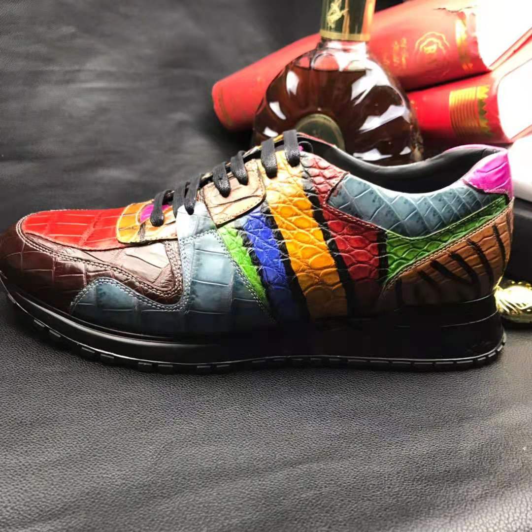 DON JOHN Crocodile Rainbow Sneakers Men's