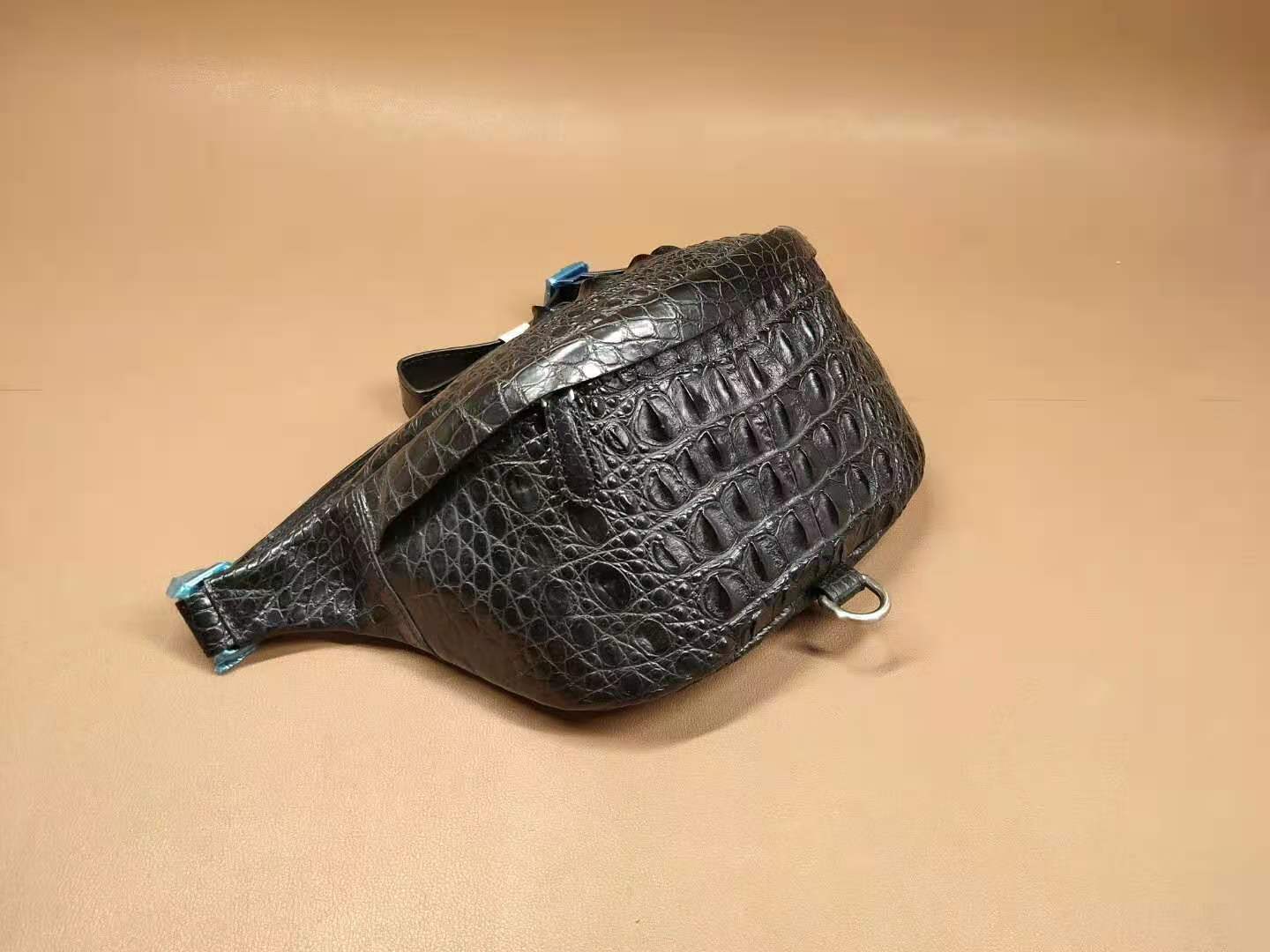 Crocodile Leather Crossbody Bag Money Shoulder Pack Men's