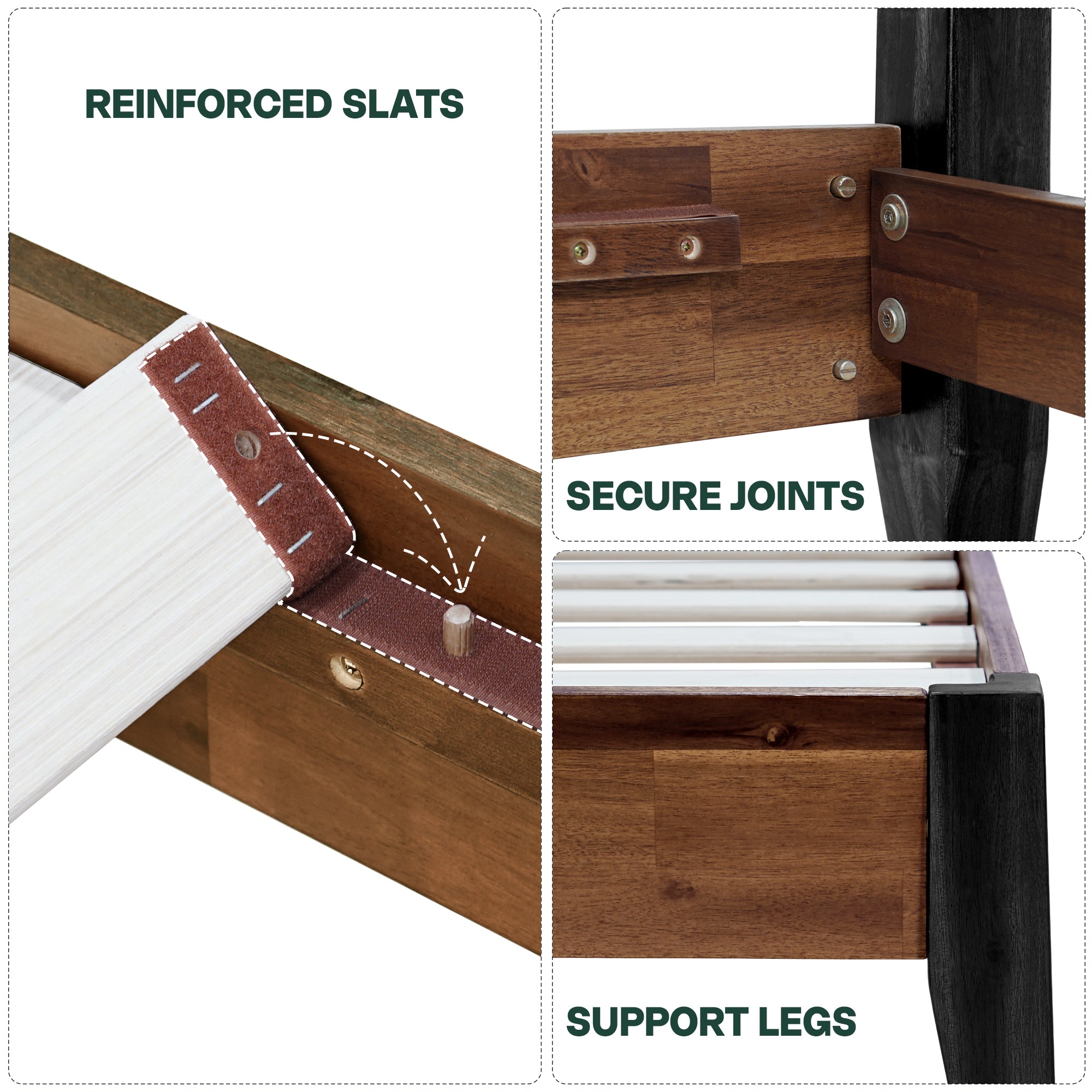 Emery Solid Wood Bed Frame