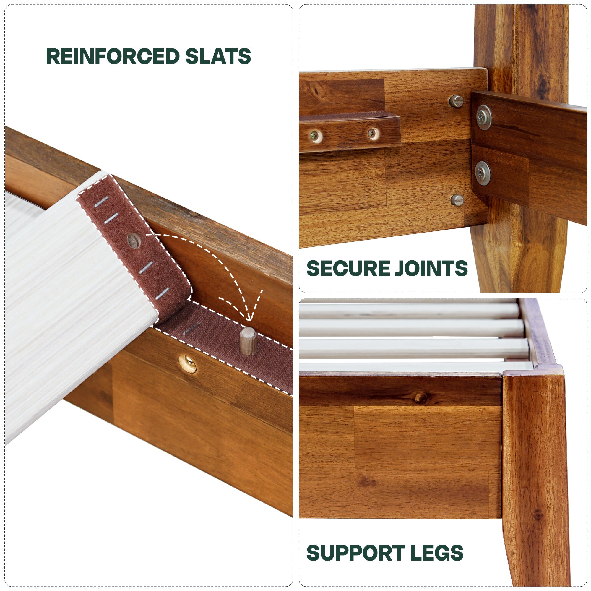 Emery Solid Wood Bed Frame