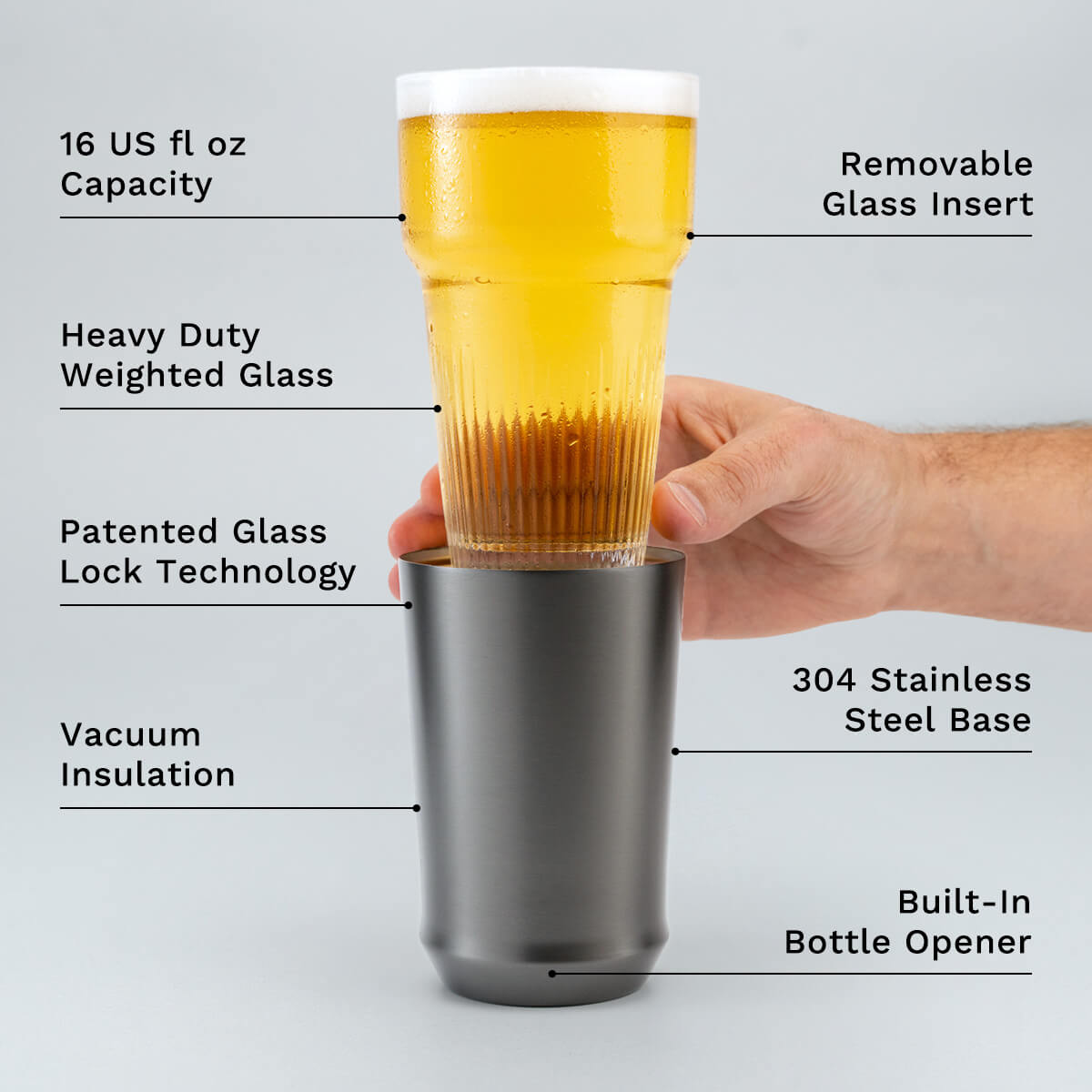 Hybrid Pint Glass