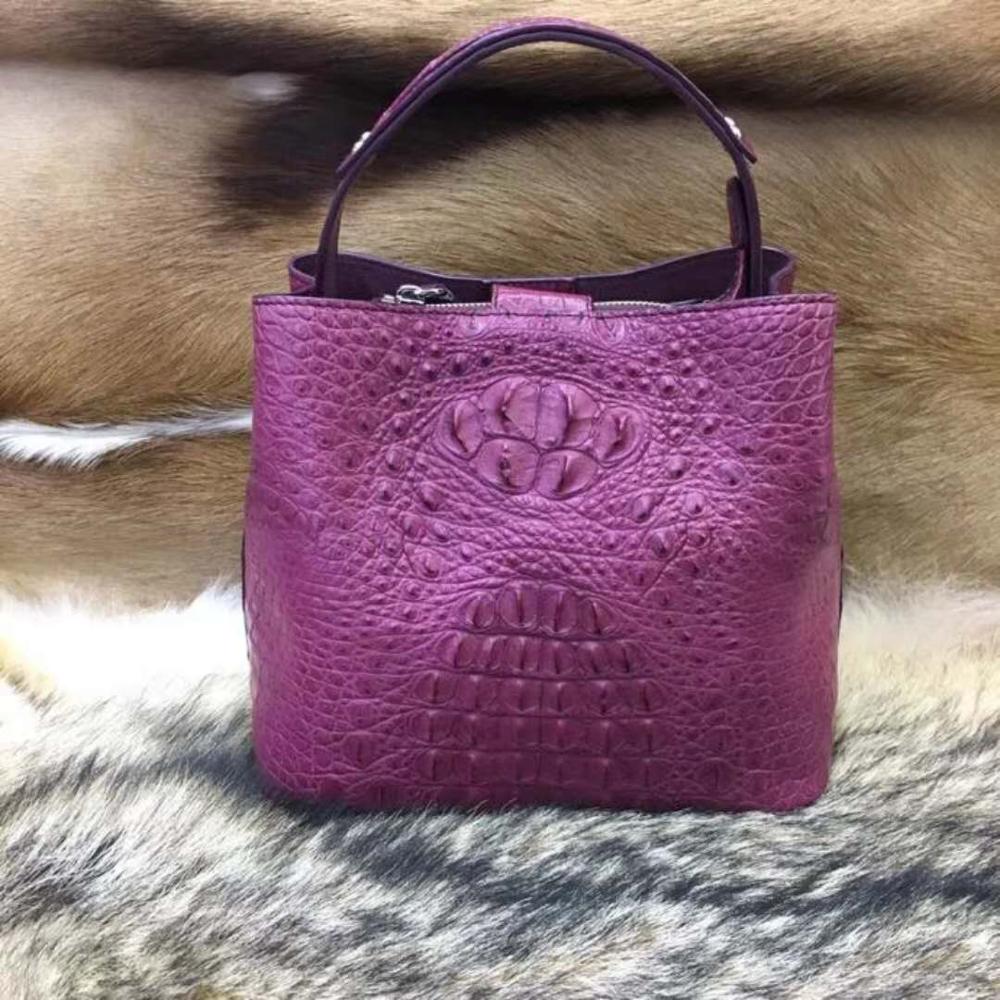 Handmade Crocodile Handbag Shoulder Bag Women's