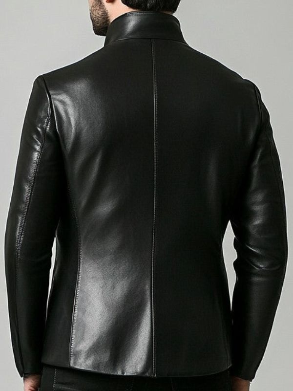 Harold Black Premium Leather Blazer – Black Leather Jacket