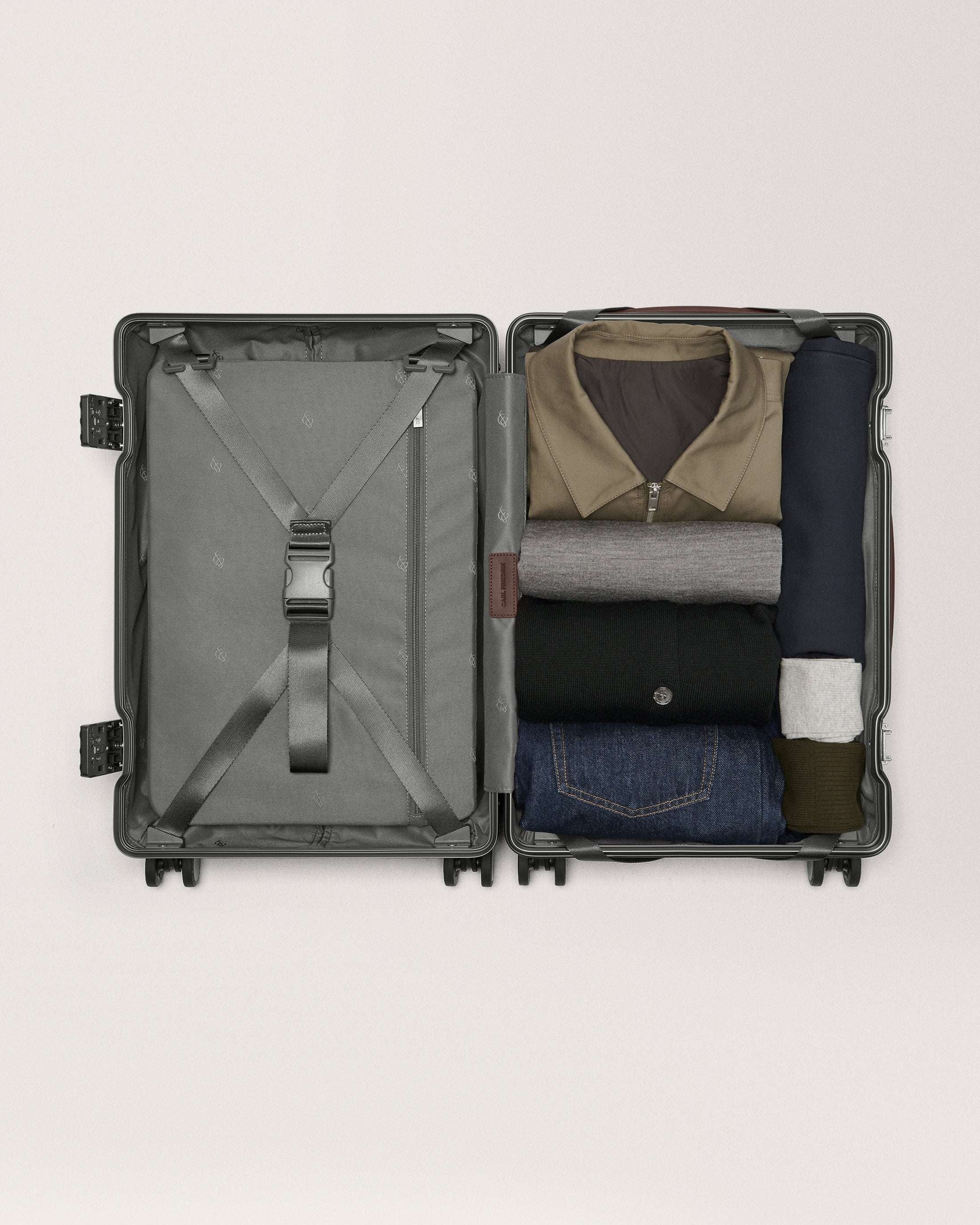 Hybrid The Luggage Set (Grey / Chocolate) by Carl Friedrik