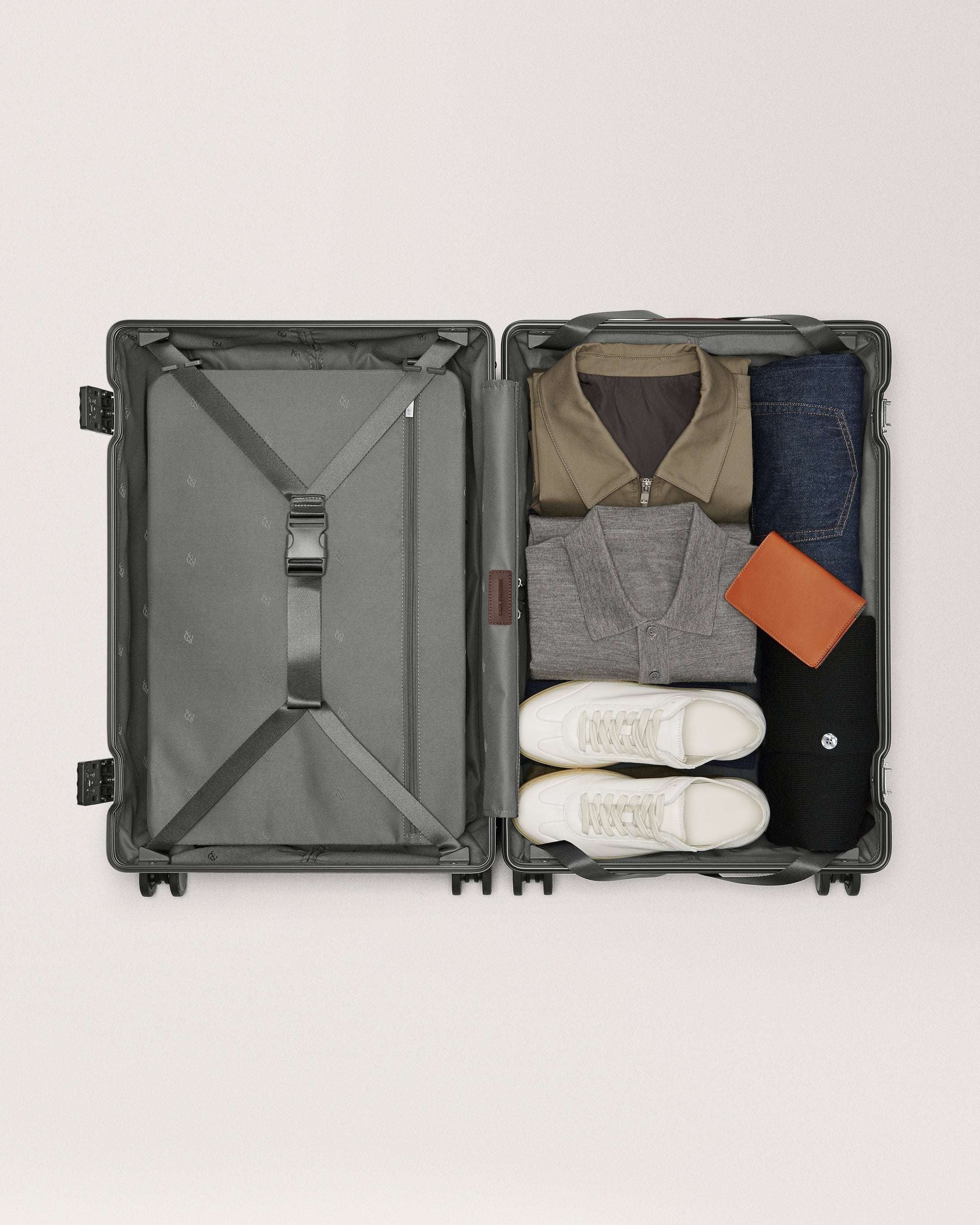 Hybrid The Luggage Set (Grey / Chocolate) by Carl Friedrik