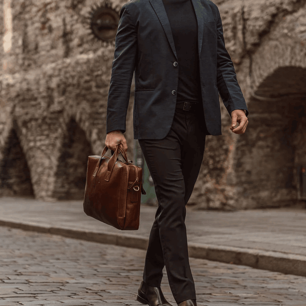 Von Baer Essential Modern Briefcase — Italian Leather