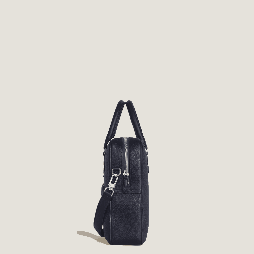 Montblanc Medium Briefcase in Midnight Blue Grain Leather
