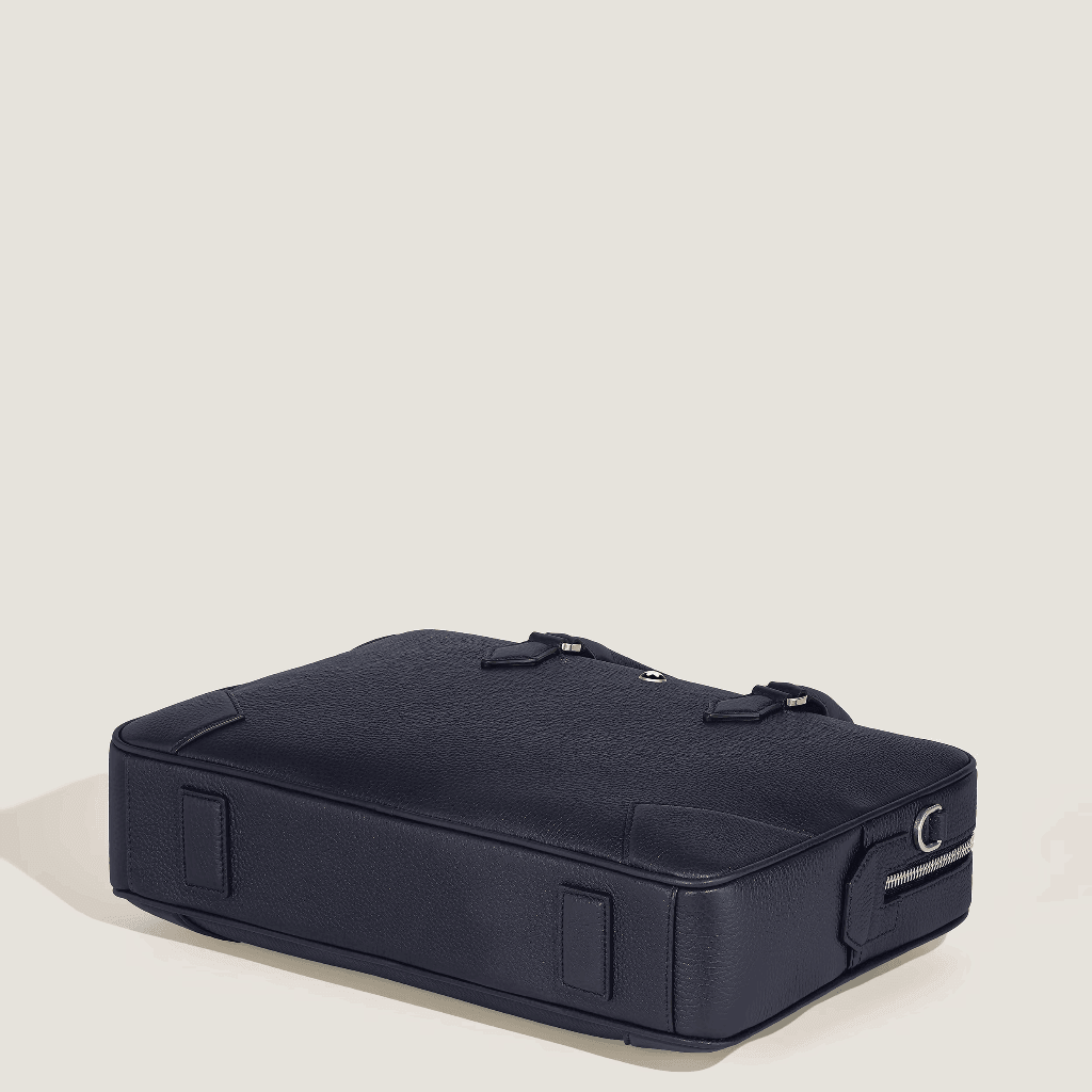 Montblanc Medium Briefcase in Midnight Blue Grain Leather