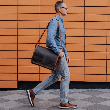 Buffalo Jackson - ROOSEVELT BUFFALO LEATHER SATCHEL MESSENGER BAG