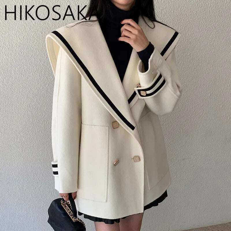 Double-Breasted Panelled Cotton Coat
