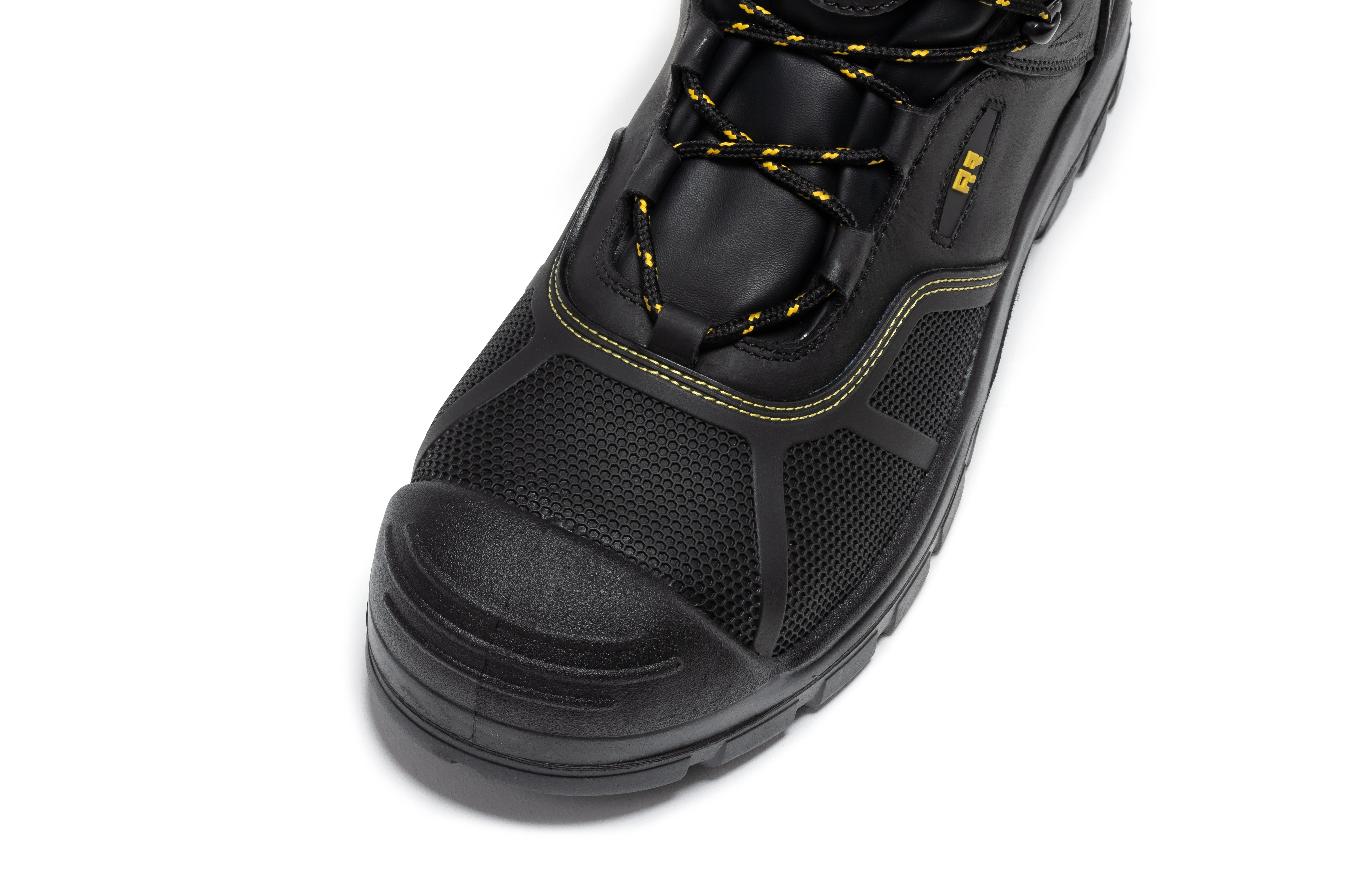 ROCKROOSTER Woodland Black 6 inch Waterproof Composite Toe Leather Work Boots AK663