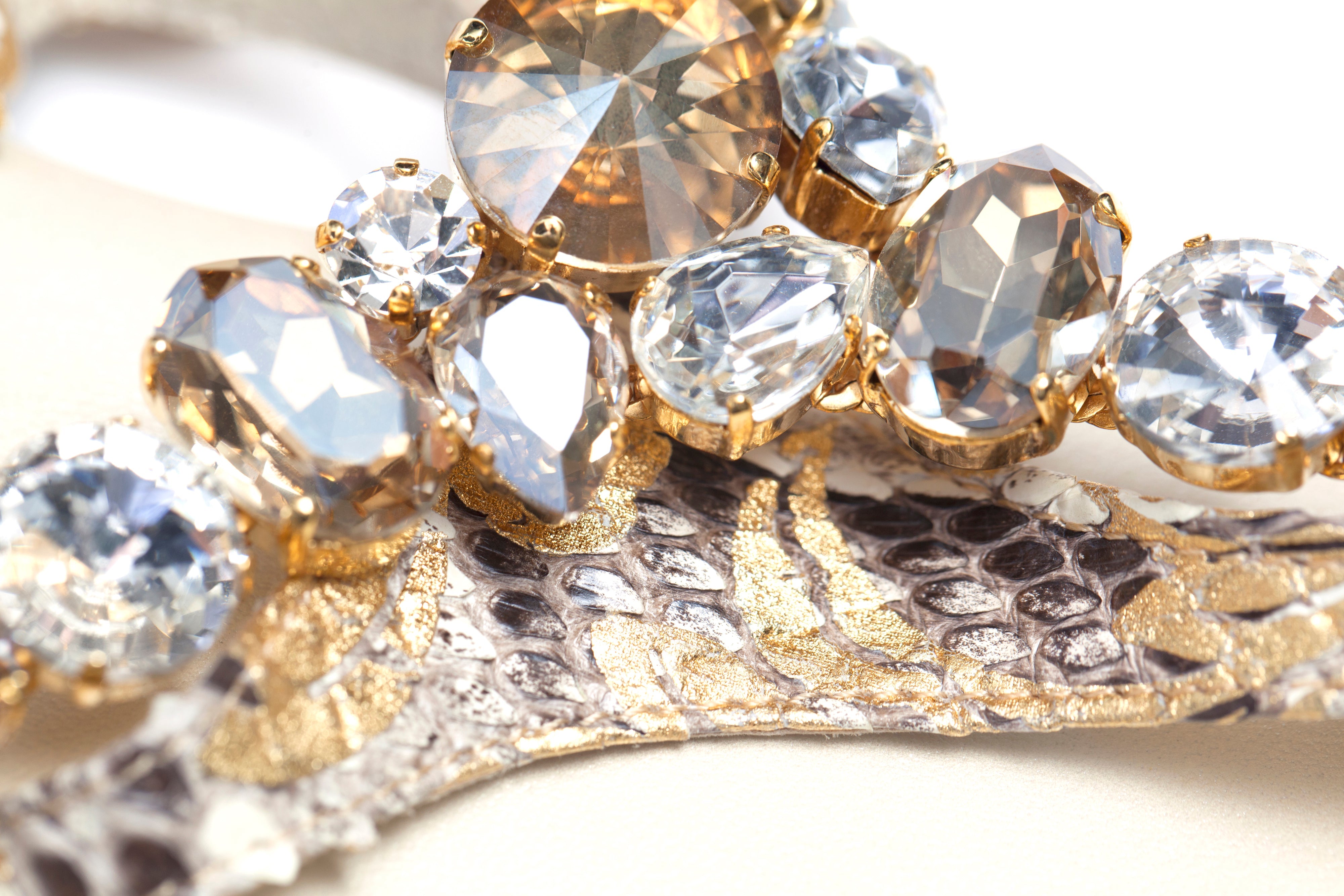 Gold/Silver Python with Gold/Silver Crystal