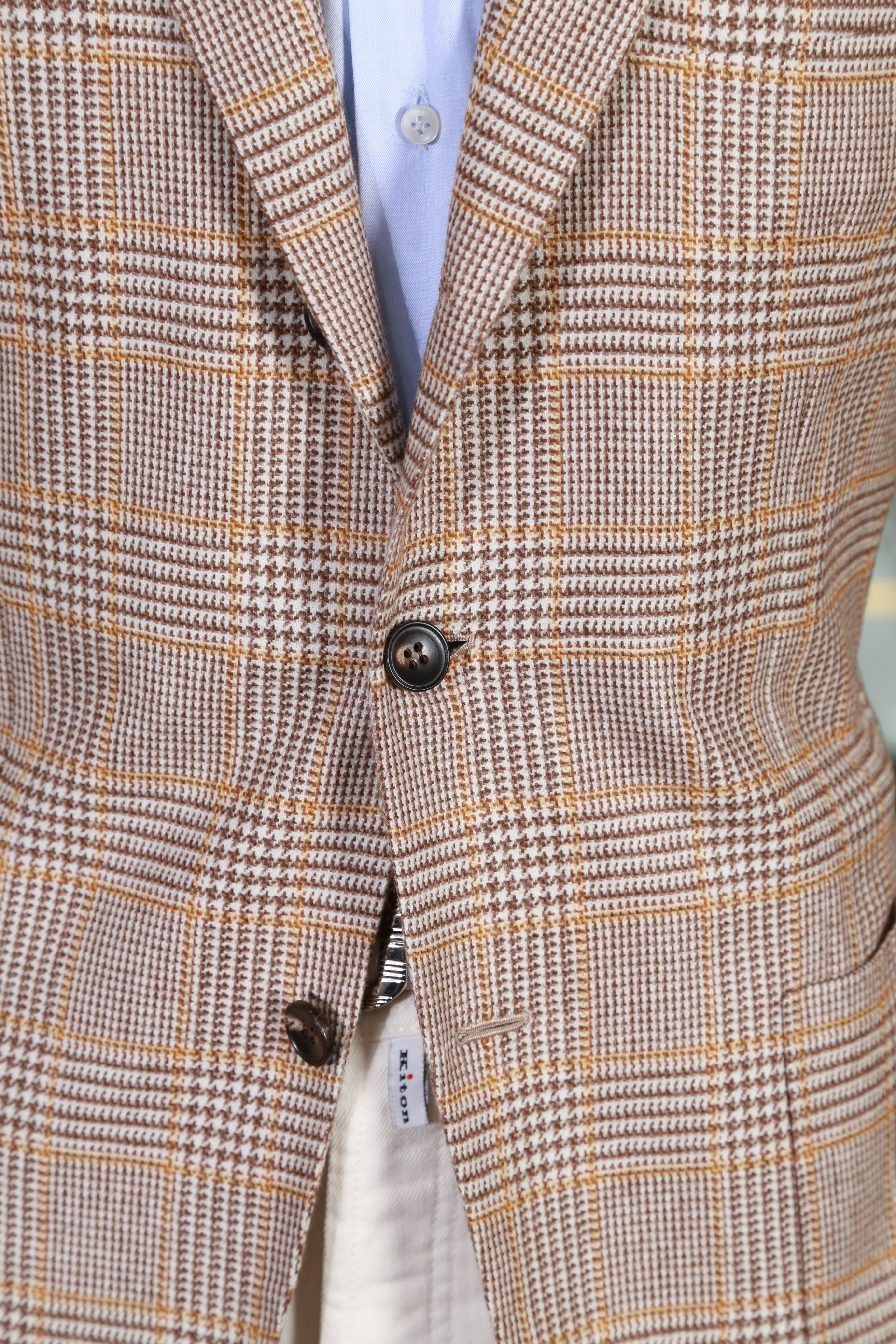 Kiton Checked Cashmere Sport Jacket