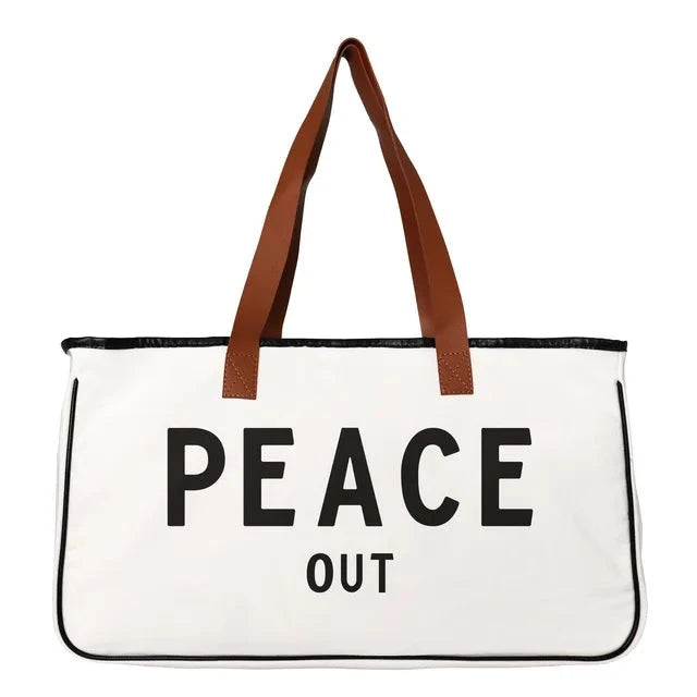 Beach Bag BEACH PLEASE Canvas Bag White 100% Cotton-Canvas With Genuine Leather Handles Large Capacity Casual Tote Bag For Women
