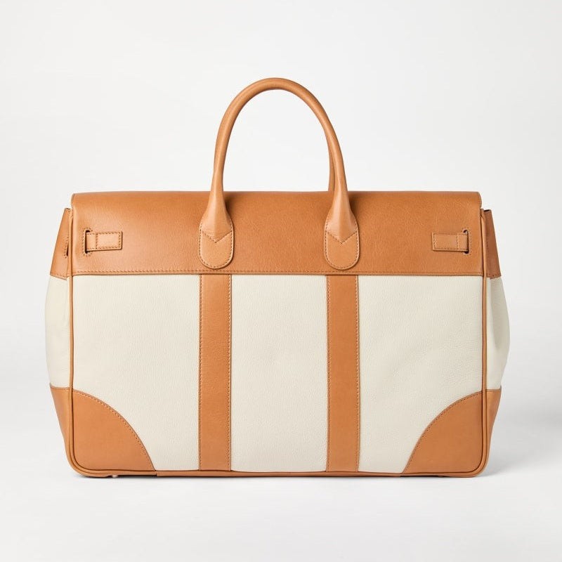 Brunello Cucinelli Grained calfskin and cowhide country bag
