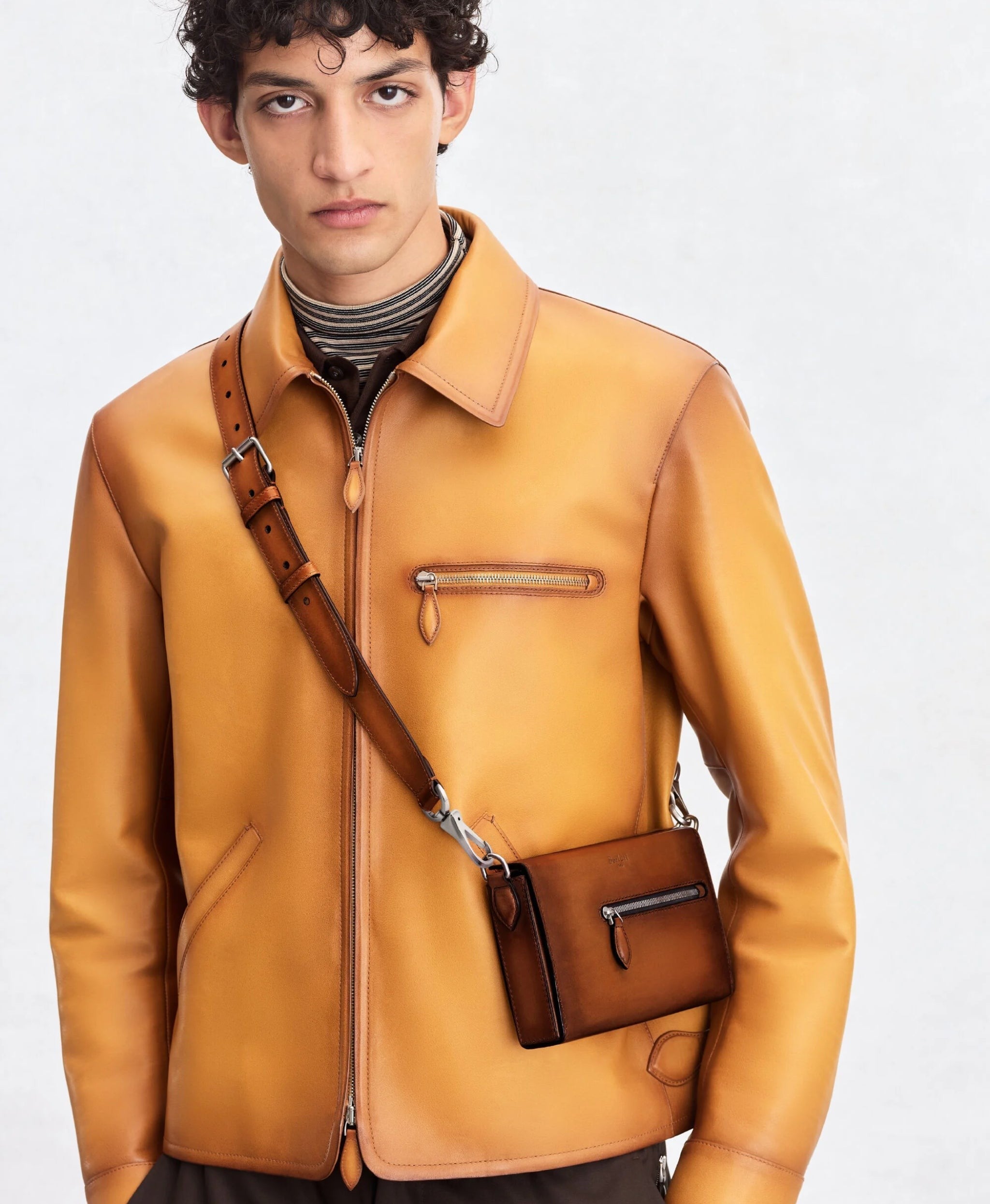 Berluti Un Jour De Poche Messenger in Venezia Calf Leather