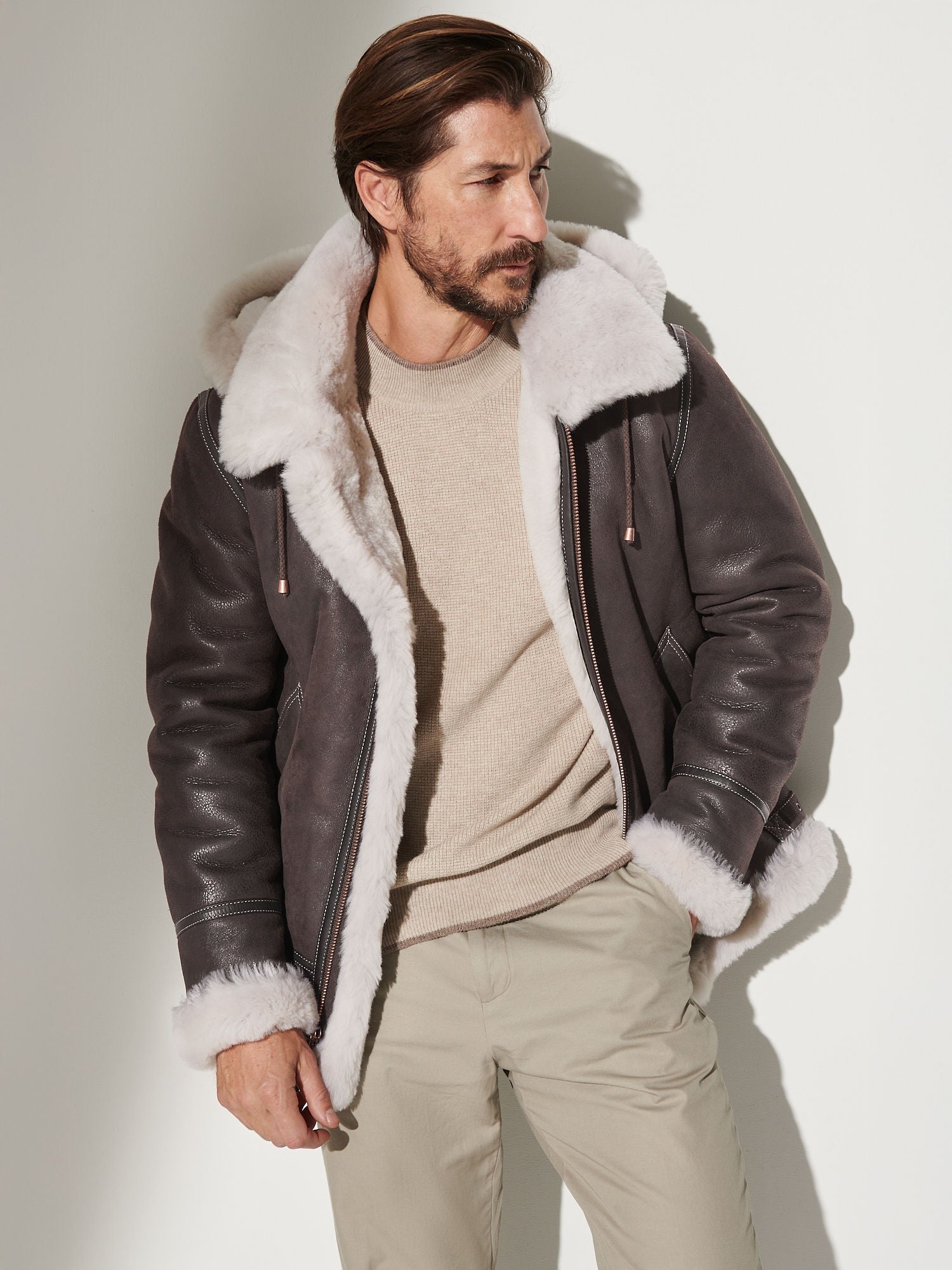 Overland Classic Sheepskin B-3 Bomber Jacket