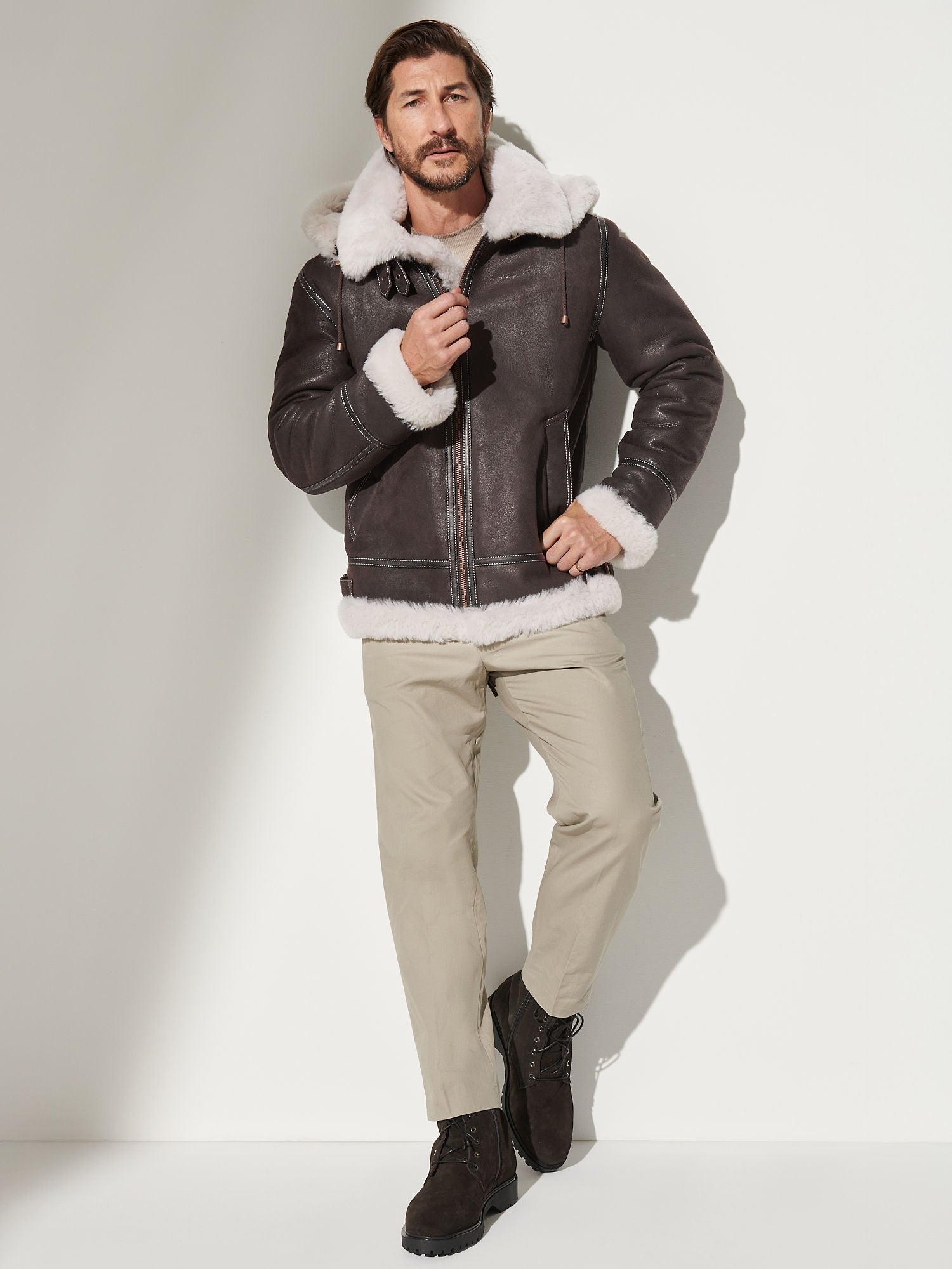 Overland Classic Sheepskin B-3 Bomber Jacket